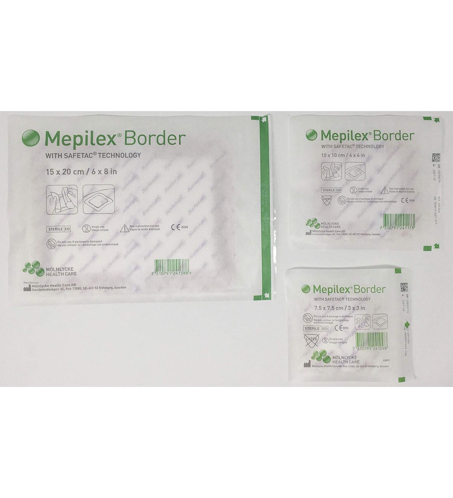 Mepilex Border Wound Dressing Bundle Pack (Contains 1 Each of: 3" x 3" - 4" x 4" - 6" x 8") Total of 3 Wound Dressings - Buy Online on GoSupps.com