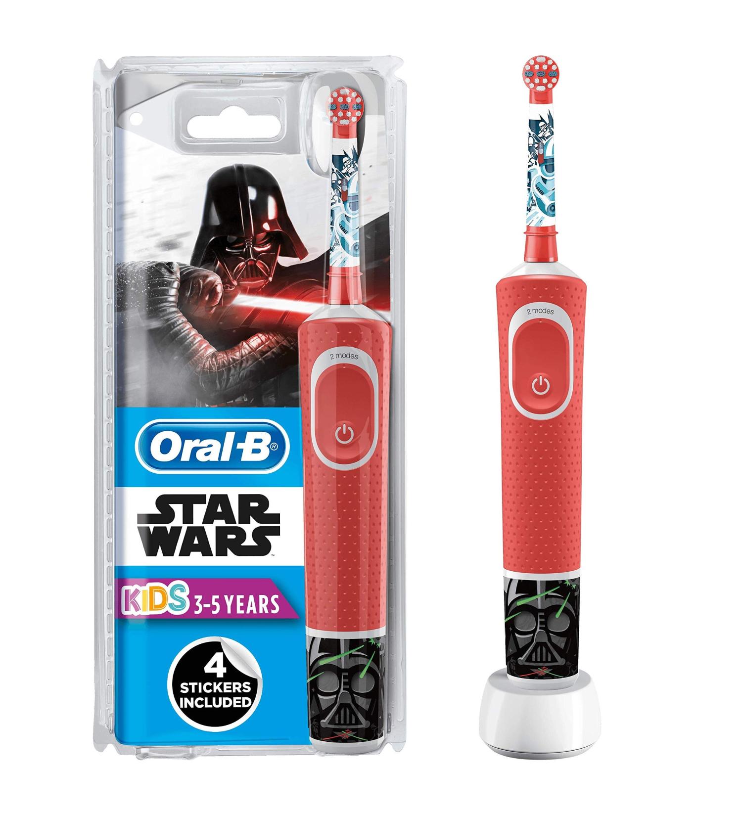 Oral-B Kids Electric Rechargeable Toothbrush with Disney Star Wars Characters - Ages 3+ | UK 2 Pin Plug | Stocking Filler - Buy Online on GoSupps.com