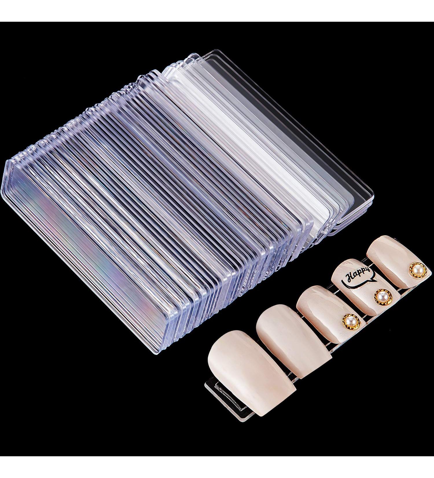 100-Piece Transparent Nail Display Stand | Nail Art Practice Holder for Women and Girls - Buy Online on GoSupps.com