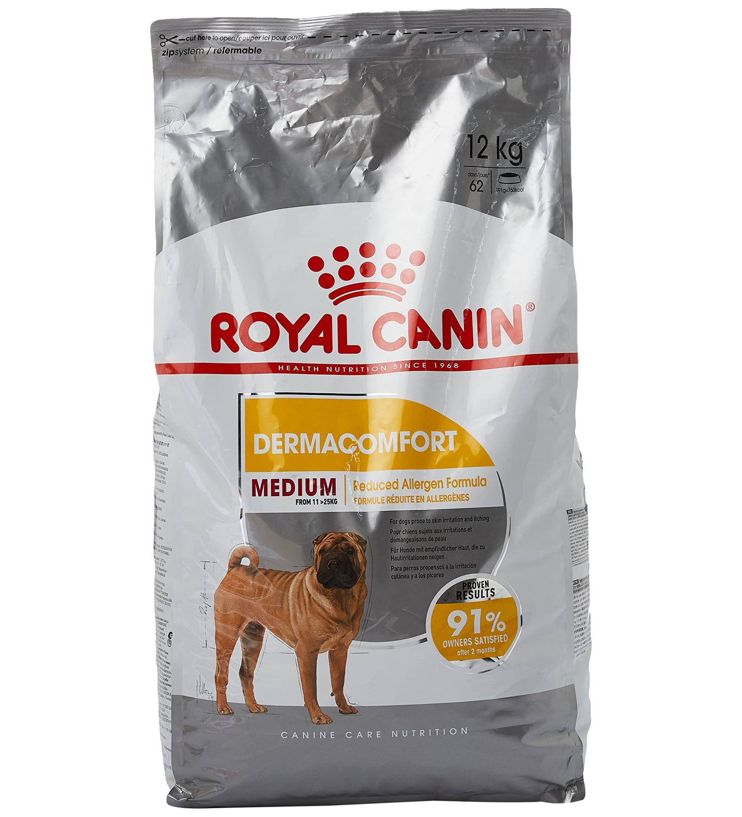 Royal Canin Medium Adult Dermacomfort Dry Dog Food - 10kg - Buy Online on GoSupps.com