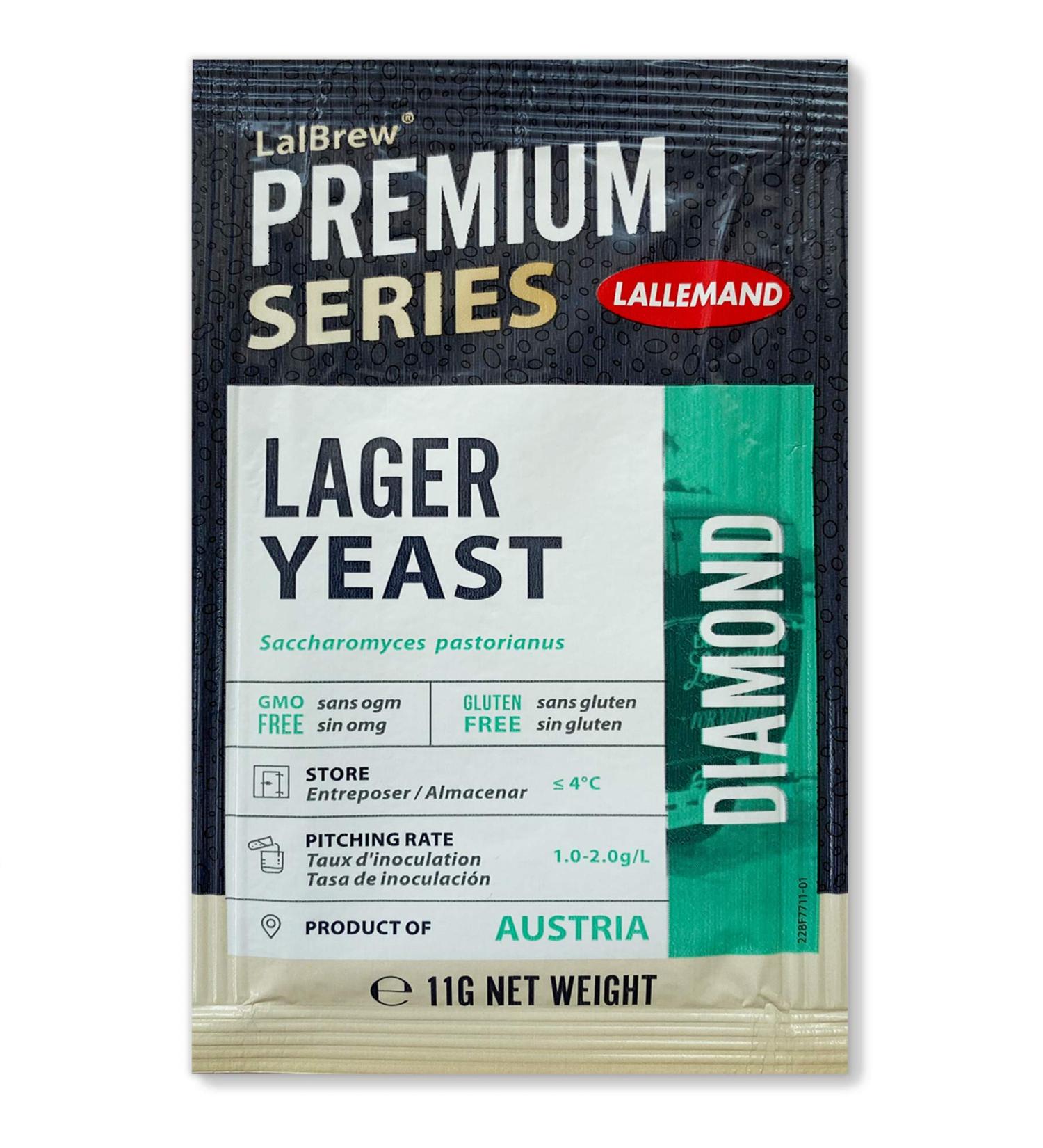 Lallemand Diamond beer yeast bottom fermentation yeast 11 g dry yeast for light warehouse lager export Classic yeast with neutral taste Ideal for hobby brewers - Buy Online on GoSupps.com
