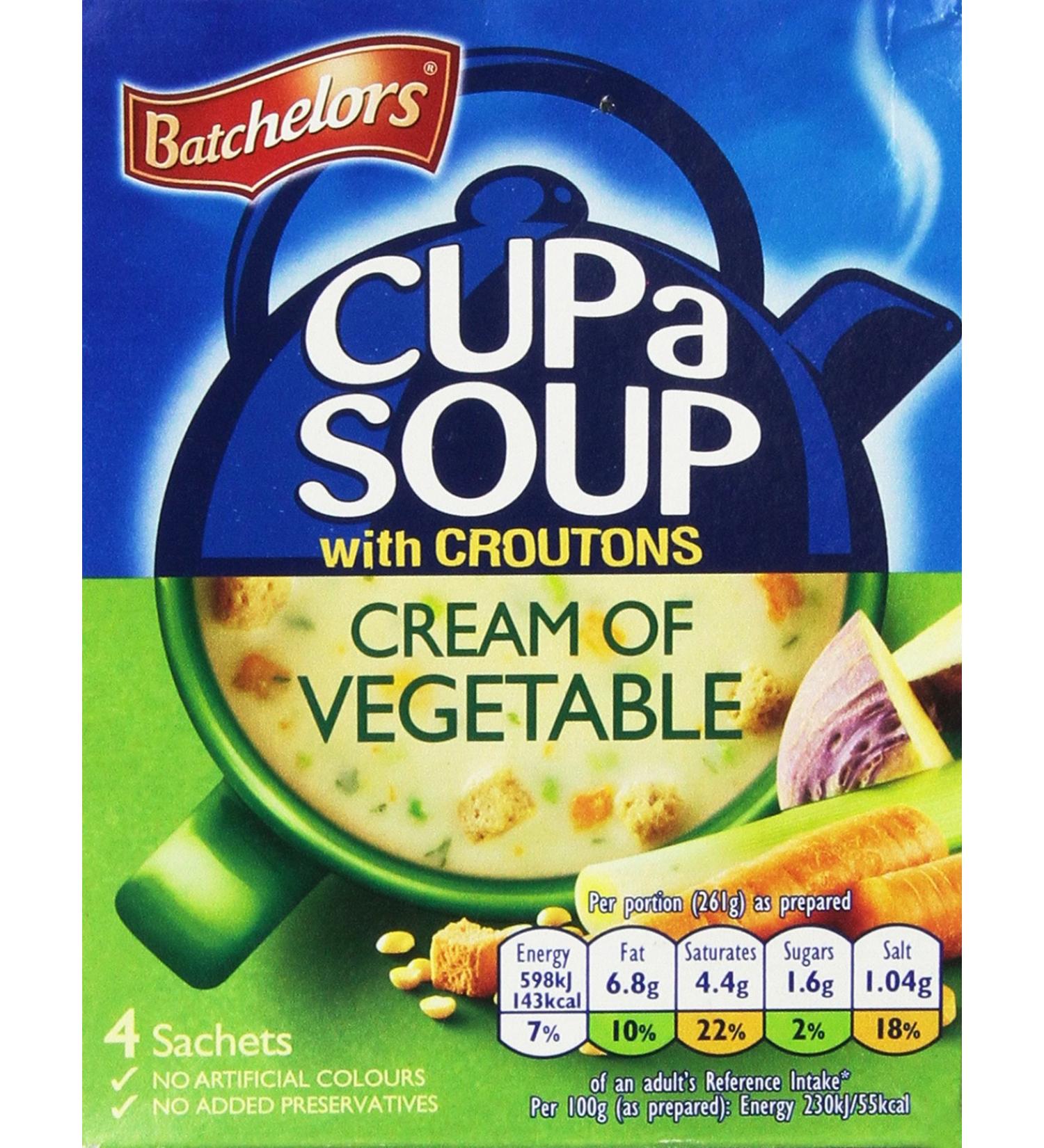  Batchelors Batchelors Cup A Soup aux Croutons 4S 120G Vegetable Cream - Buy Online on GoSupps.com