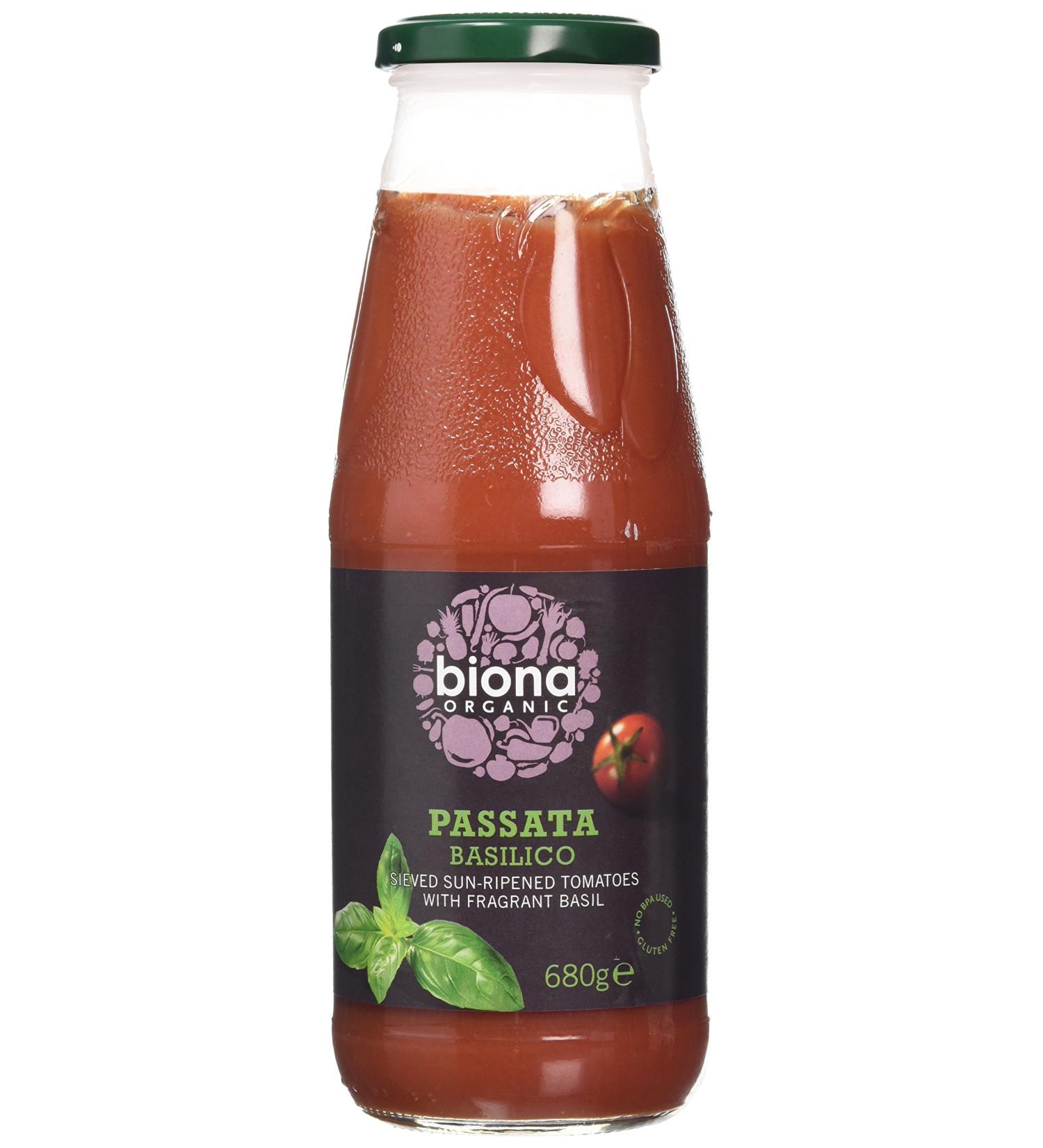 Biona Organic Passata Basilico with Fresh Basil (680g) 1 - Buy Online on GoSupps.com
