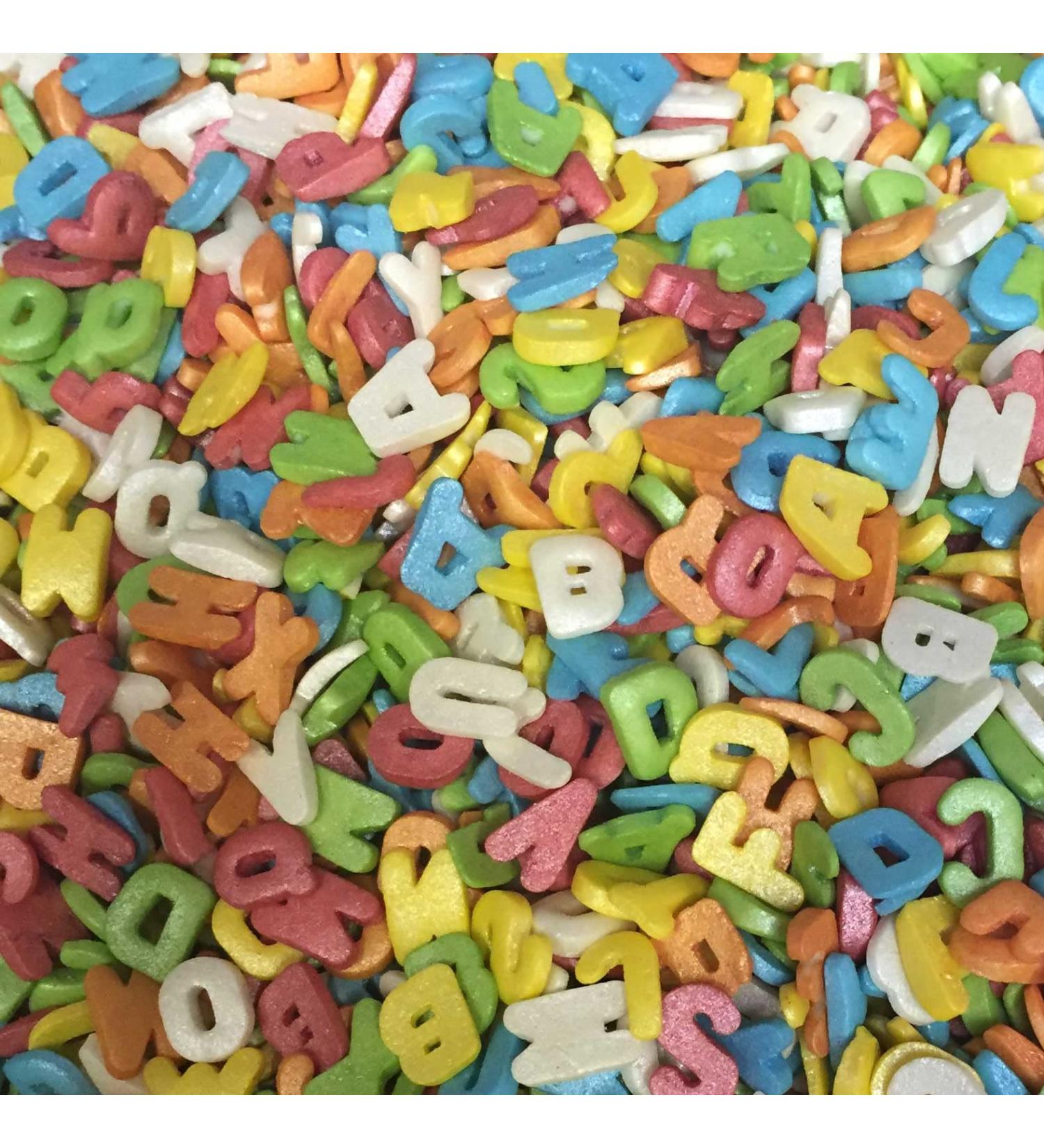 Modecor 24567 ALPHABET Sprinkles edible sugar cake decorations 50g - Buy Online on GoSupps.com