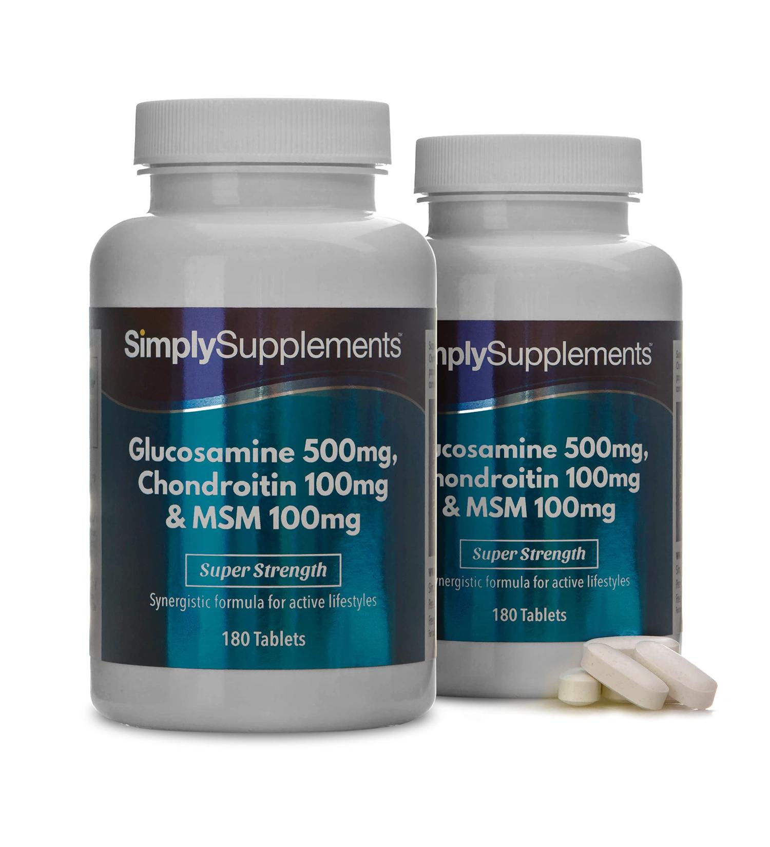 Glucosamine Chondroitin & MSM 2X 180 Tablets | Support Active Lifestyle | UK Made - Buy Online on GoSupps.com