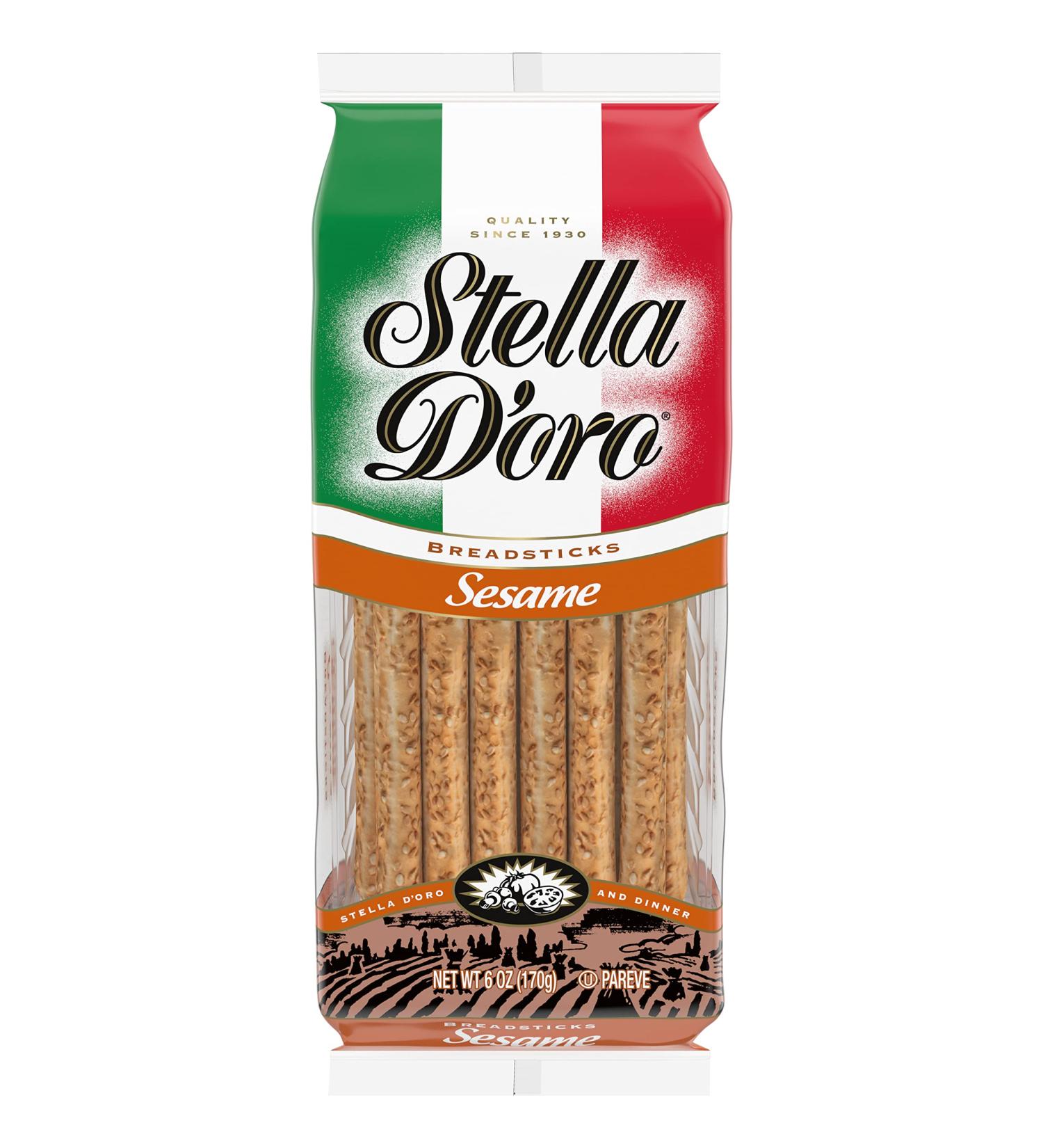 Stella D'oro Breadsticks  Sesame  6 Oz SESAME 6 Ounce (Pack of 1) - Buy Online on GoSupps.com