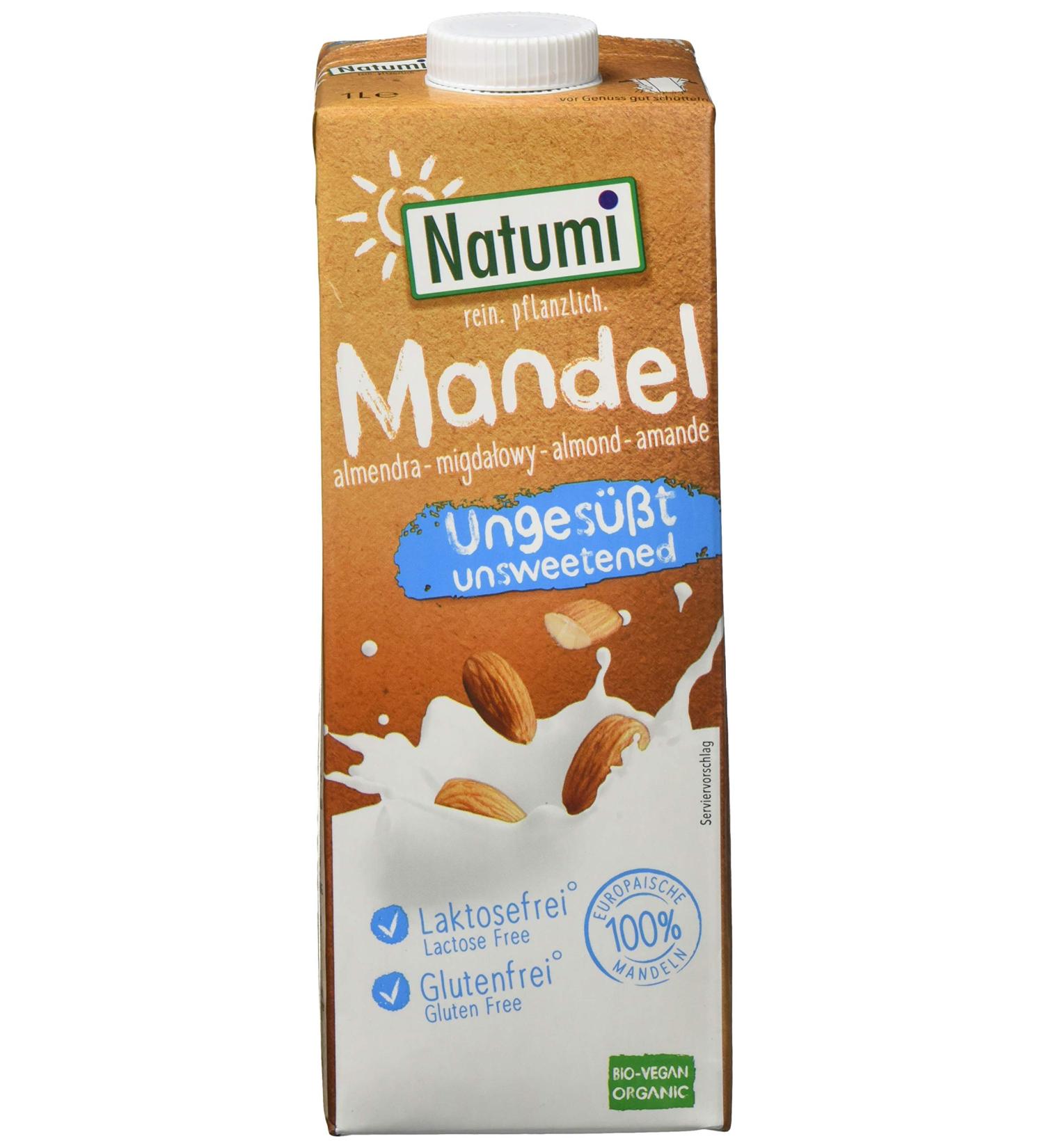 Buy Natumi Unsweetened Almond Drink 1L - Organic Vegan Milk Alternative (Pack of 6) | International Shipping - Buy Online on GoSupps.com