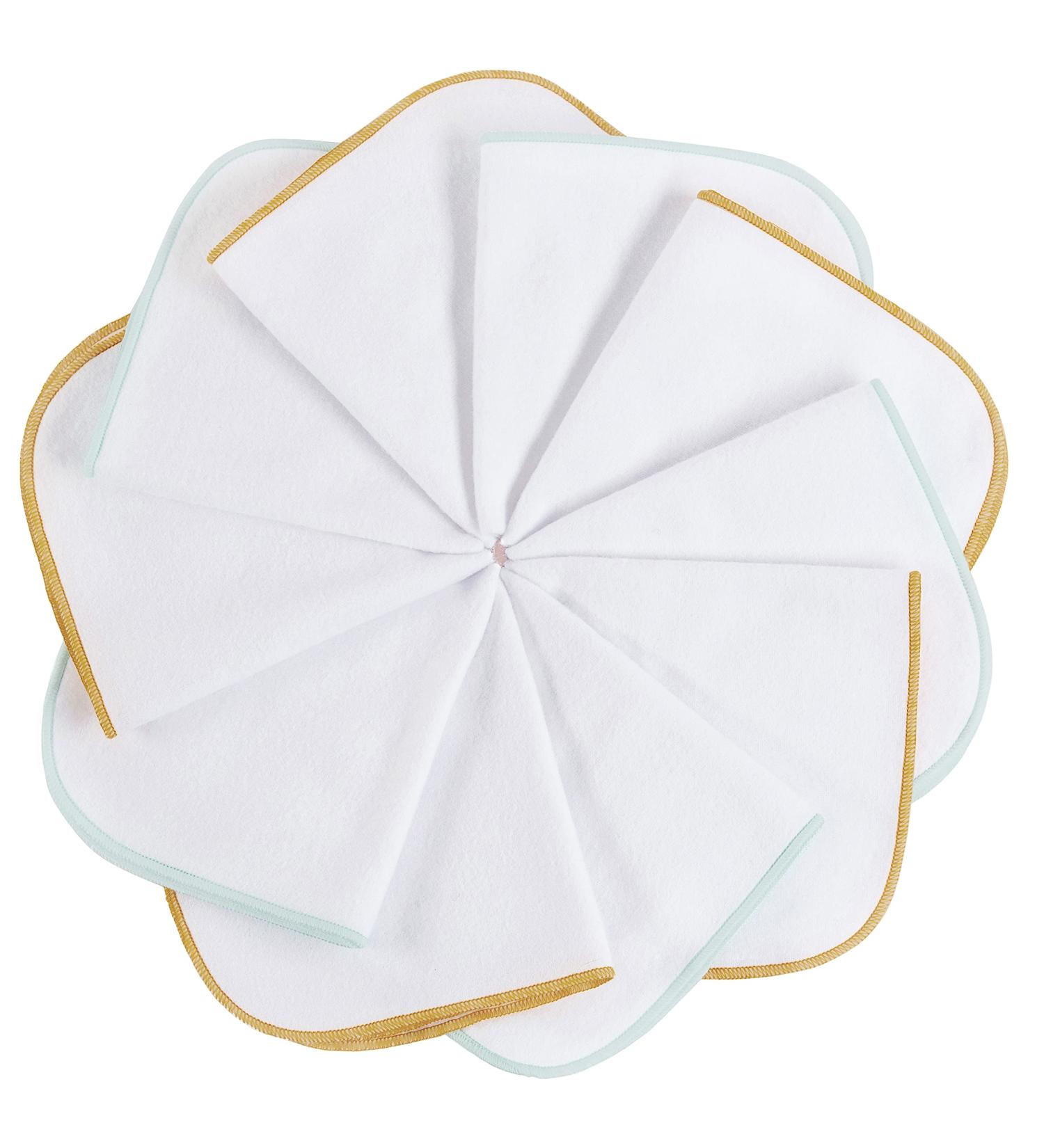 Mimadu Baby Washcloth Set | Oeko-Tex Cotton Towels for Infants | 10-Pack 25x25 cm Gold Mint | Soft & Safe Baby Care - Buy Online on GoSupps.com