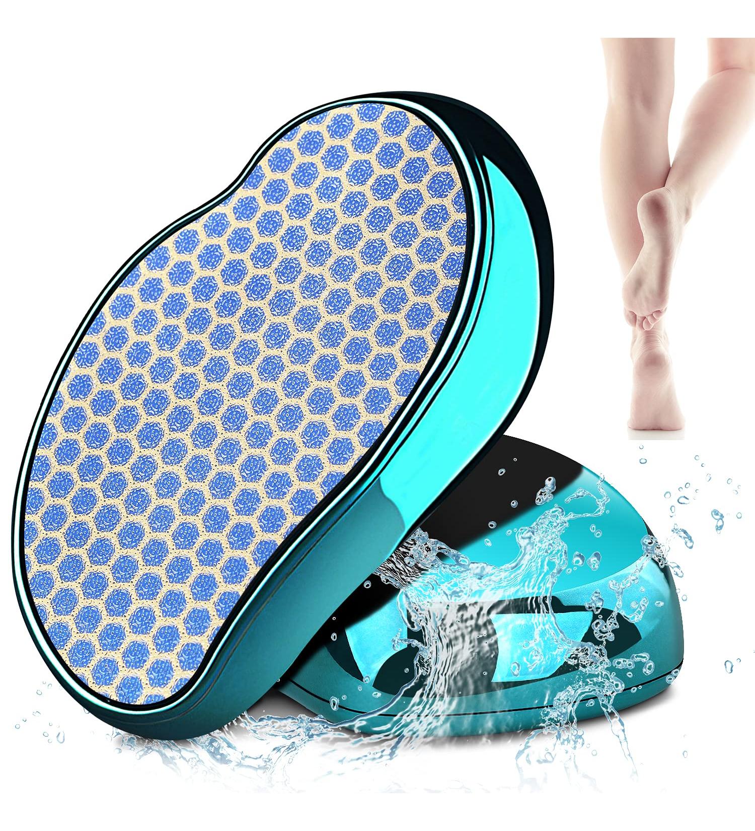 Puikos Nano Glass Corneal Remover | 2-in-1 Wet & Dry Cornea Plane for Safe Home Foot Care | Effective Corneal File for Hands & Feet (Blue) - Buy Online on GoSupps.com