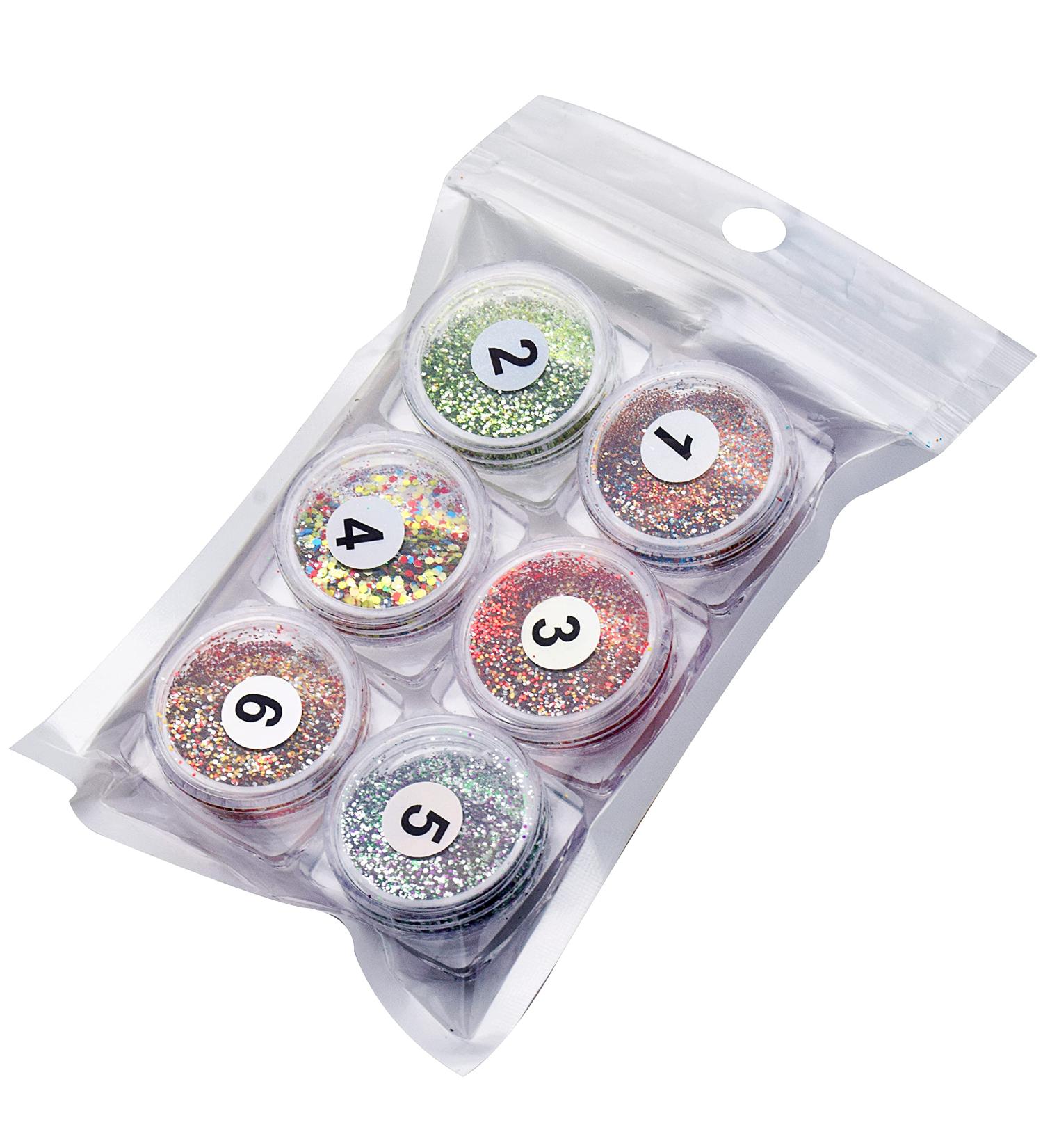 6 Kinds of Mixed Color Shard Nail Sequins Nail Art Glitter Sequins - Buy Online on GoSupps.com