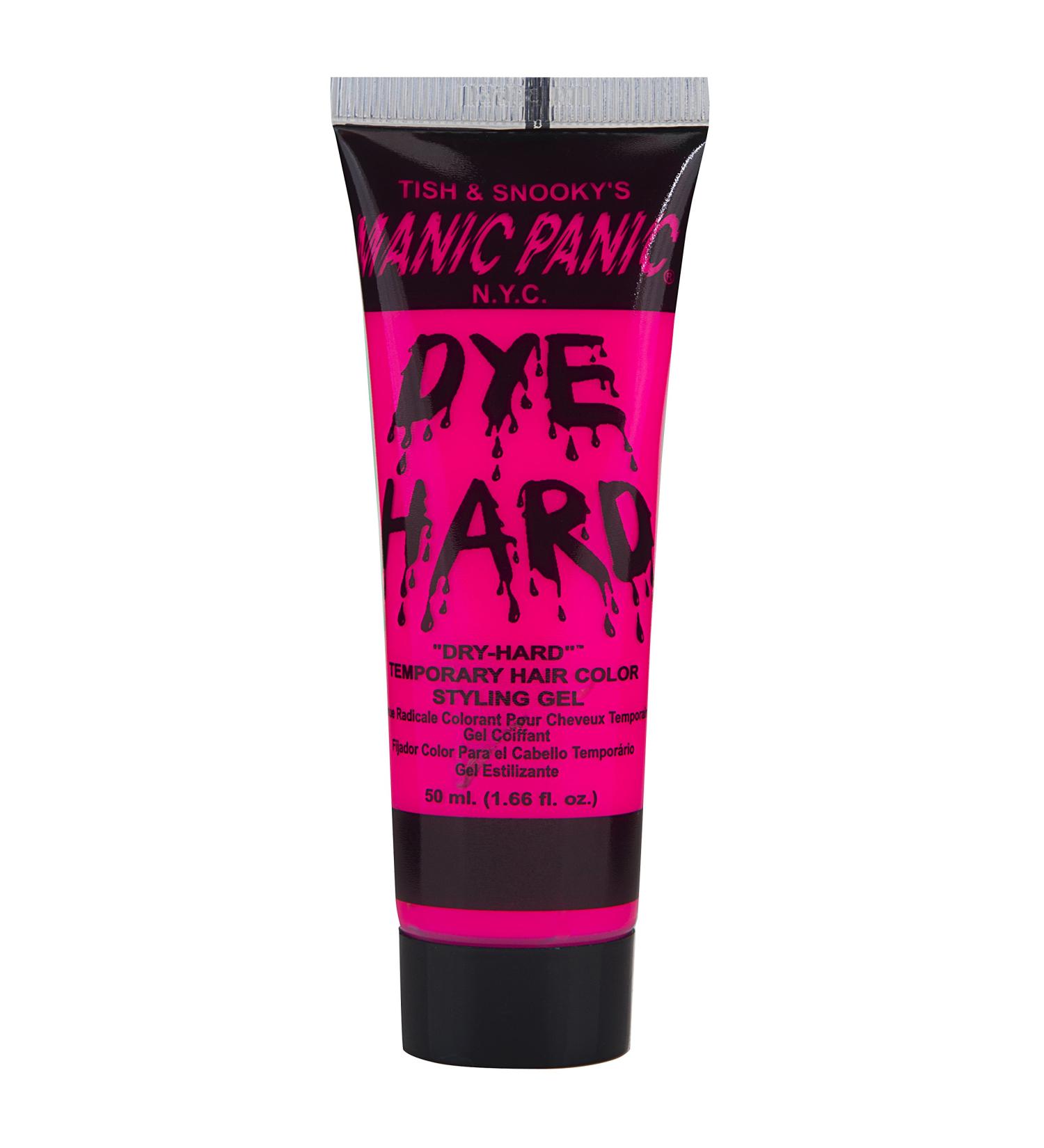 MANIC PANIC Electric Flamingo Pink Hair Color Gel - Temporary Washable Styling Gel - Glows Under Black Lights - Neon Pink - Buy Online on GoSupps.com