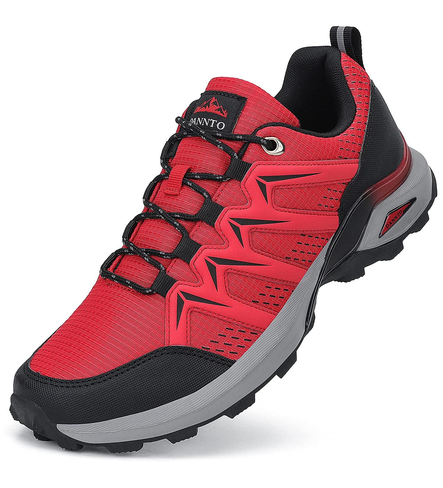 Dannto Men Hiking Shoes Trail Running Sneakers - Outdoor Trekking Cross Training 11 B-red - Buy Online on GoSupps.com
