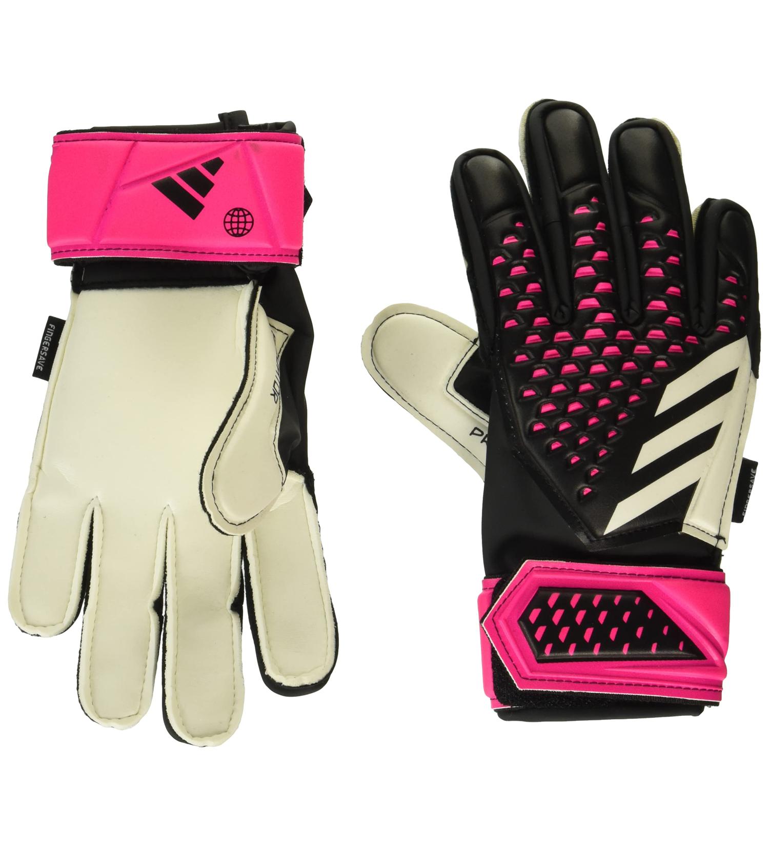 adidas Match Predator Fingersave Goalie Gloves Black/White/Team Shock Pink 6