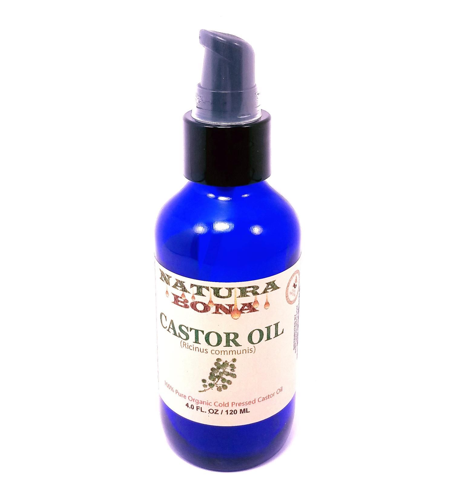 Organic Castor Oil 4 Oz Treatment Pump 100% Pure and Cold-Pressed. Preferred for Hair Growth Nails Eyelashes Moisturizer and as a Natural All Over Skin Care Oil. - Buy Online on GoSupps.com
