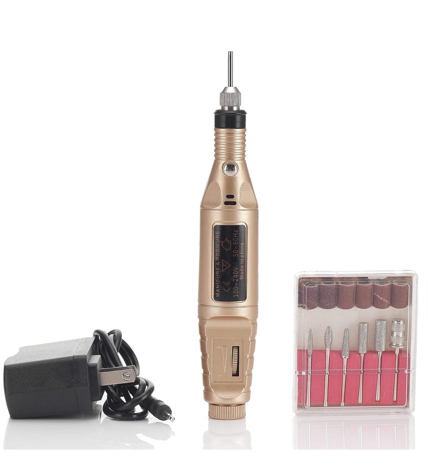 Miss Sweet Electric Nail Drill - Gold Nail File for Regular Polish & Acrylic Nails - Buy Online on GoSupps.com