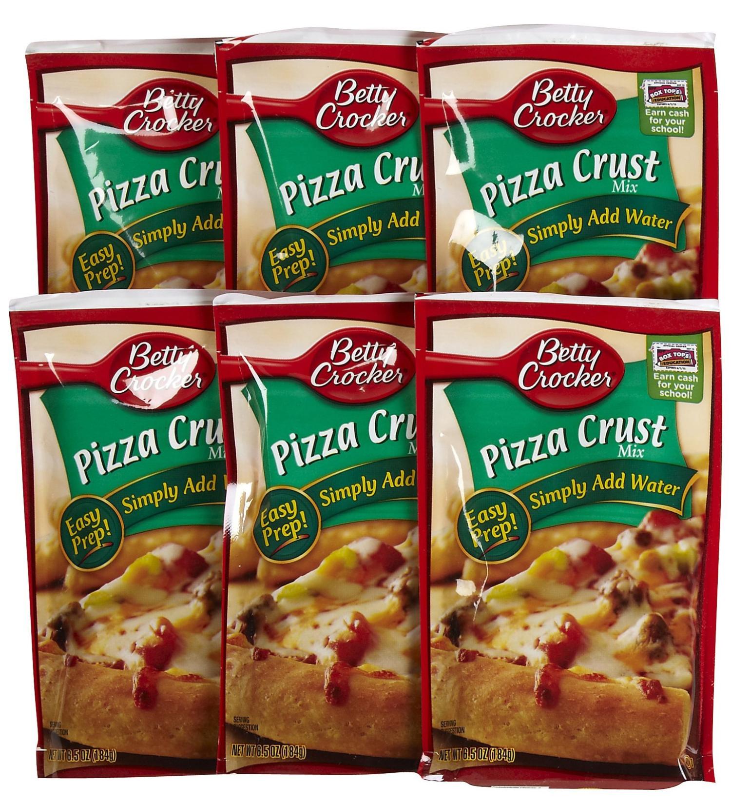 Betty Crocker Pizza Crust Mix, 6.5 - ounce Pouches (Pack of 6)