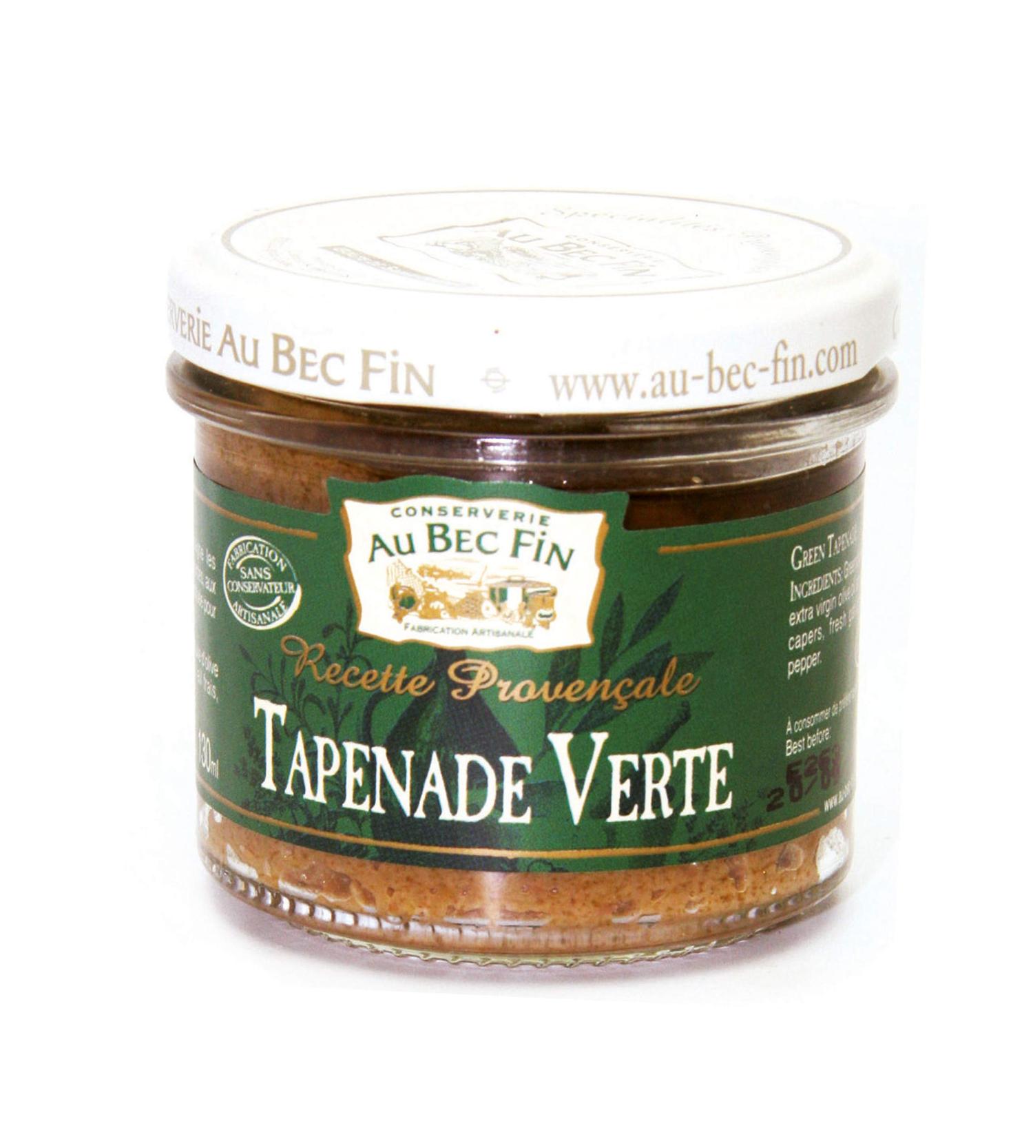 Conserverie Au Bec Fin Green tapenade preserves with fine beak - 90 g pot
