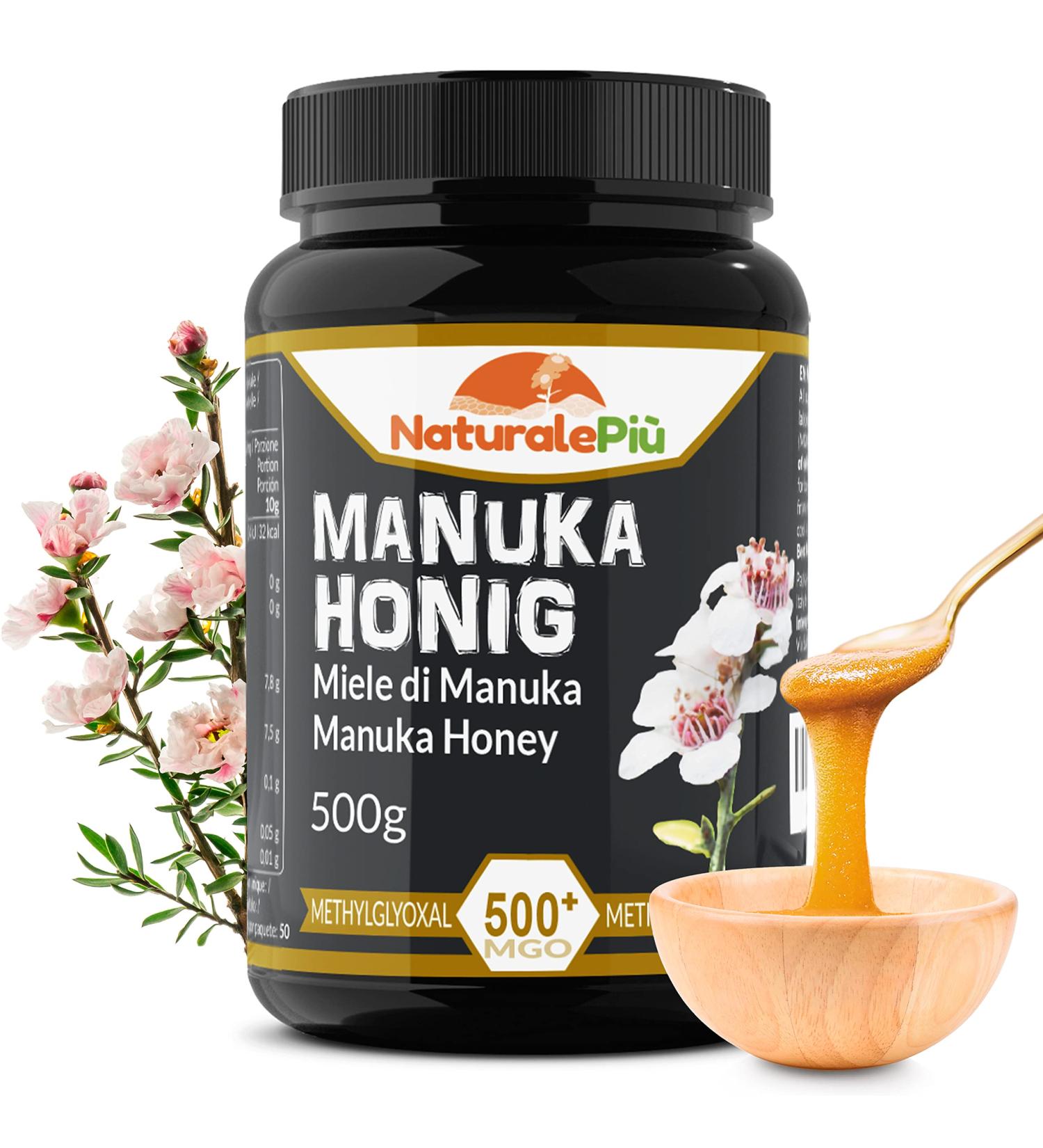 Buy Authentic Manuka Honey 500+ MGO - 500g | 100% Natural Lab-Tested Quality from New Zealand - Buy Online on GoSupps.com