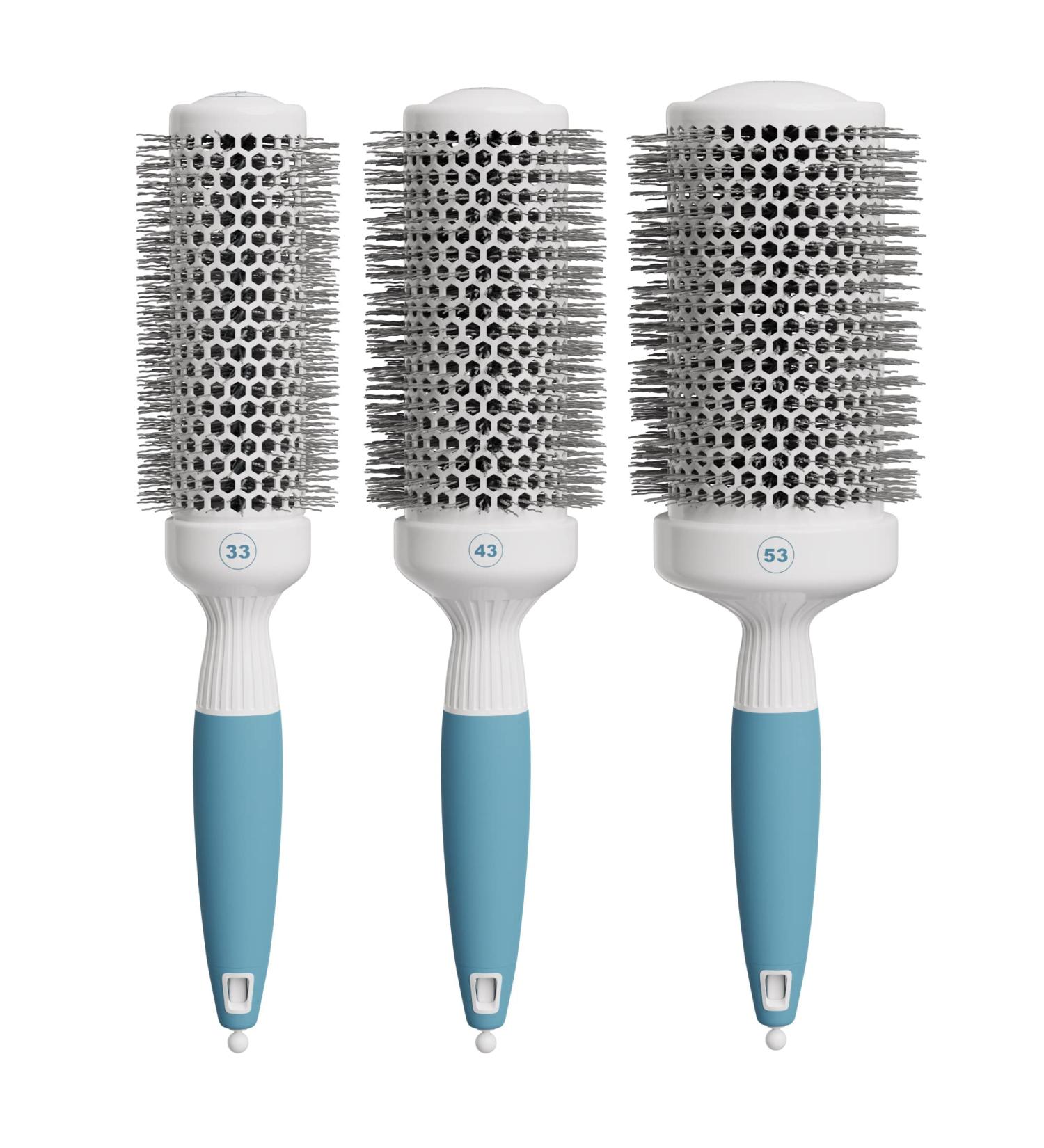 Professional Circular Hair Brushes Set - Ionic Thermal Blow-Drying Brushes for Women | 3-Pack with Travel Bag - Buy Online on GoSupps.com