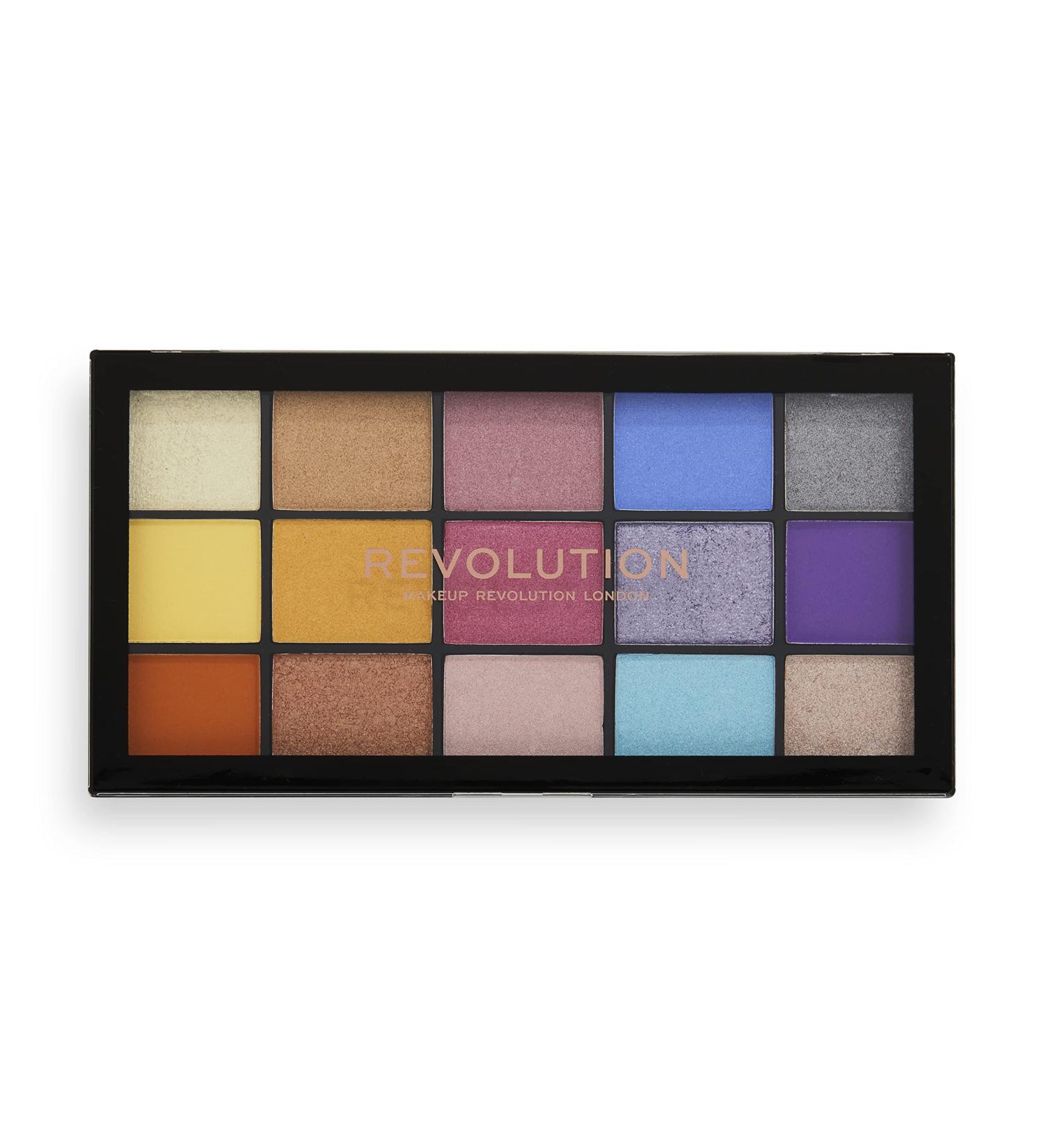 Makeup Revolution Reloaded Eyeshadow Palette - Spirited Love | 15 Shades 16.5g | International Shipping Available - Buy Online on GoSupps.com
