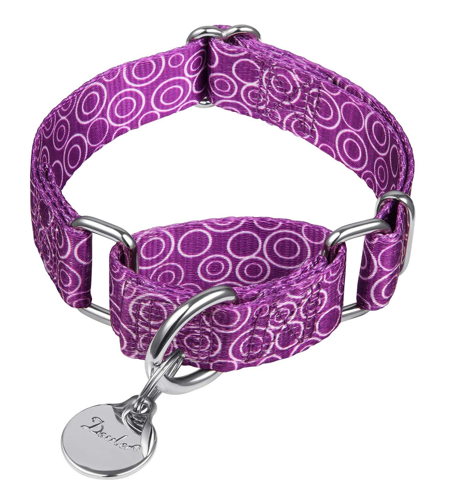 Adjustable Heavy-Duty Martingale Collars for Dogs - Soft Glatted Light Purple 2.5cm Wide - Perfect for Small & Large Dogs | K.R.K - Buy Online on GoSupps.com