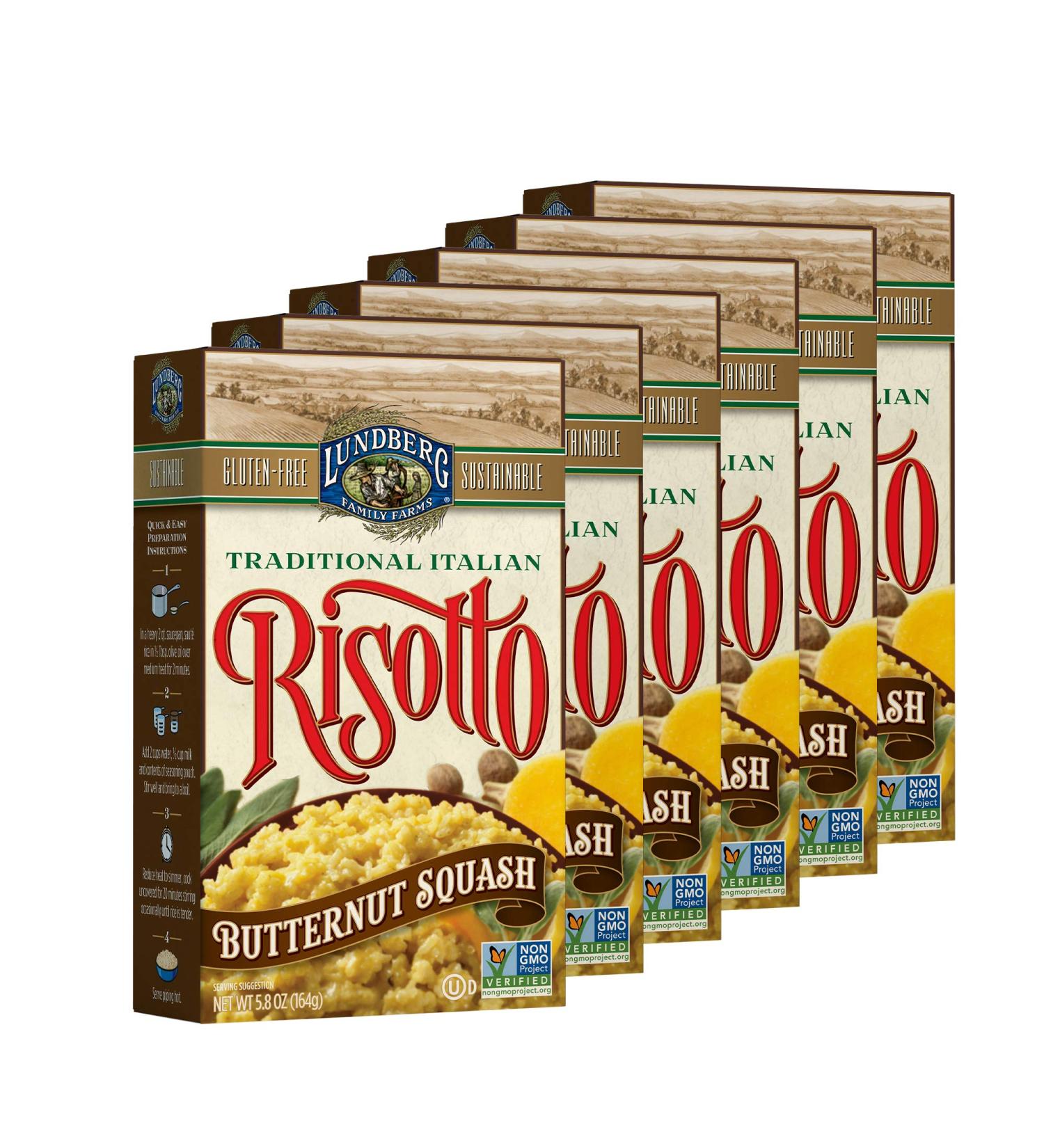 Lundberg Family Farms Traditional Italian Risotto Butternut Squash - Convenient Gluten-Free Side Dish (5.8 oz 6-Pack) - Buy Online on GoSupps.com