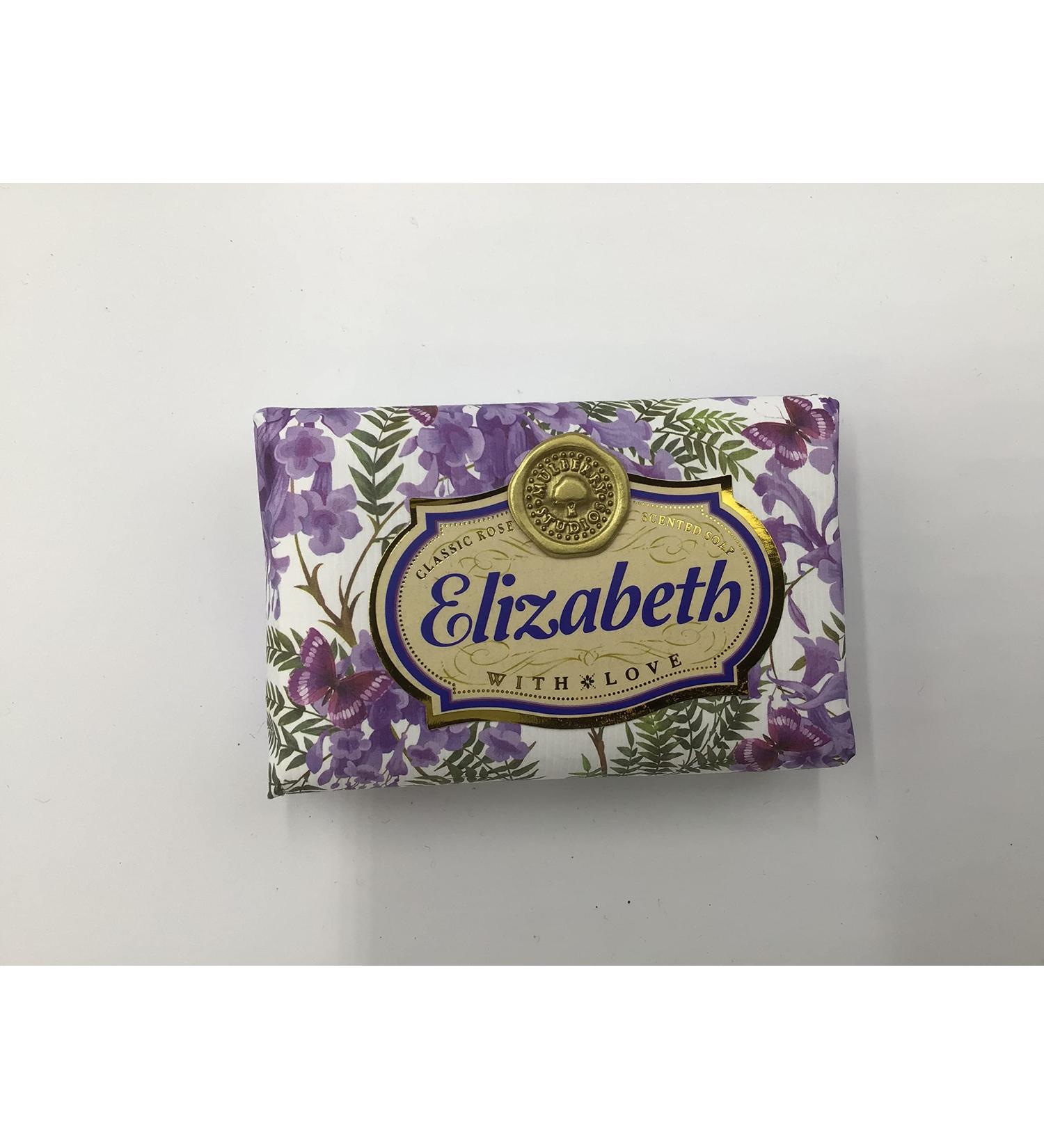 Elizabeth - Gift Soap Bar For Her Birthday Rose Scent Mum Grandmother Cleanser Lather Present Girl