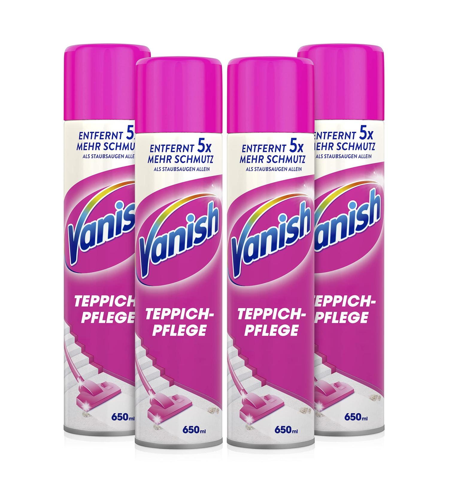 Vanish Gold Power Foam Carpet Cleaner - Extra Strong 4 x 650ml | Effective Against Dirt Odors & Dust - International Shipping Available - Buy Online on GoSupps.com