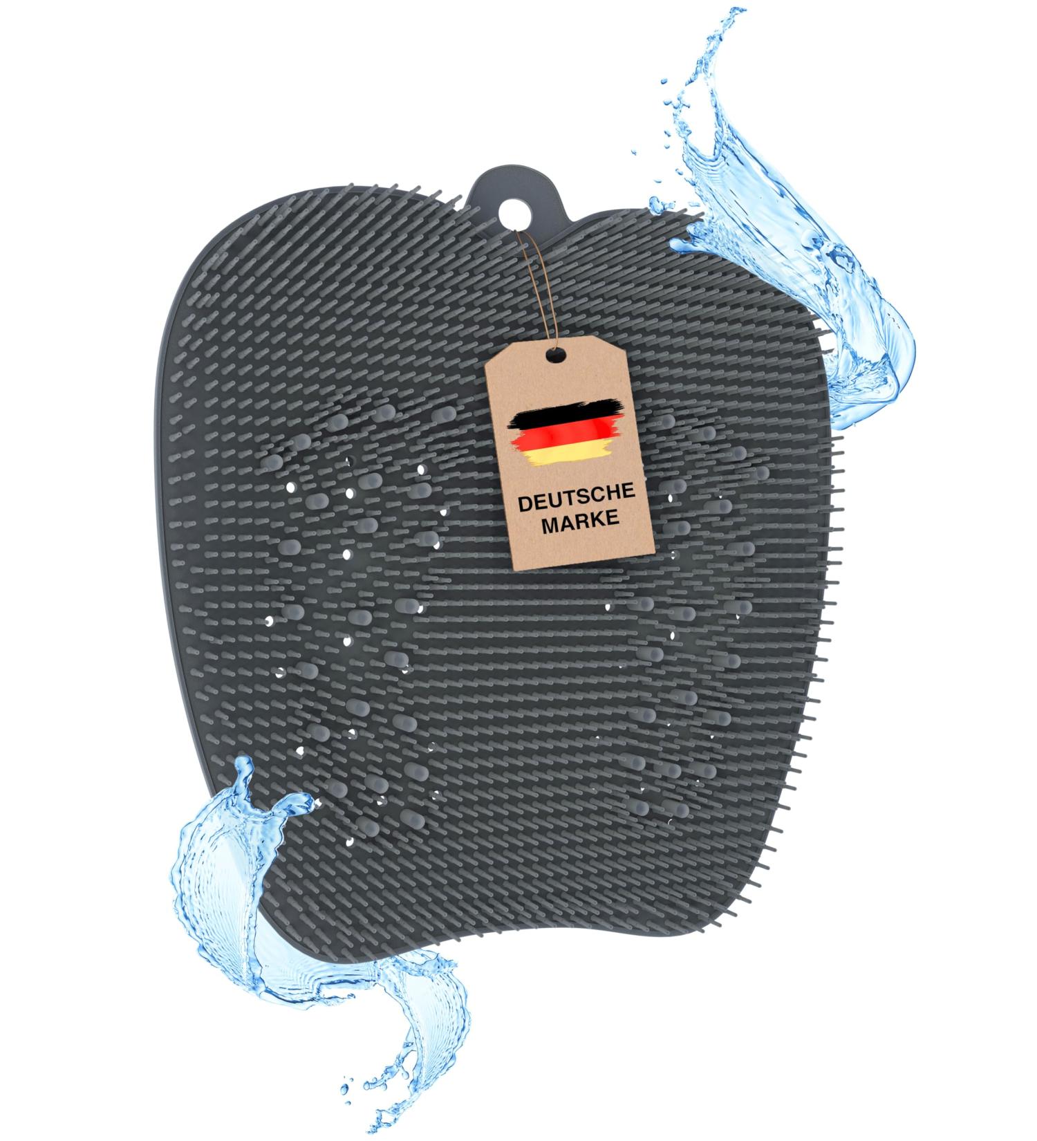 VMBathrooms Foot Magic - Original Non-Slip Foot Brush & Silicone Washing Mat for Shower | Foot Scrubber & Massage Gray - Buy Online on GoSupps.com