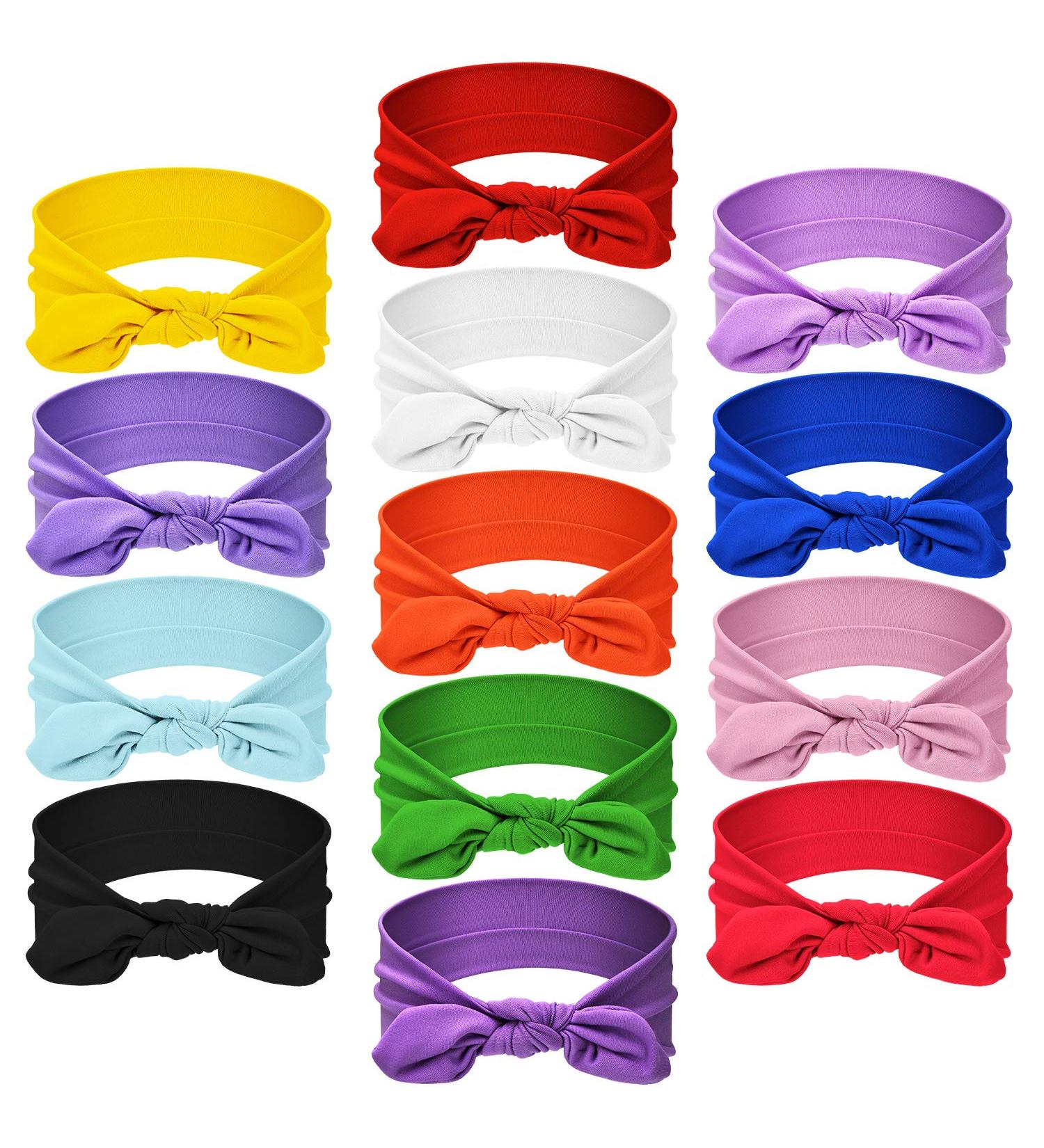13-Piece Solid Color Knot Headband Set for Women and Girls - Rabbit Ear Hair Accessories in 13 Cute Colors - Buy Online on GoSupps.com