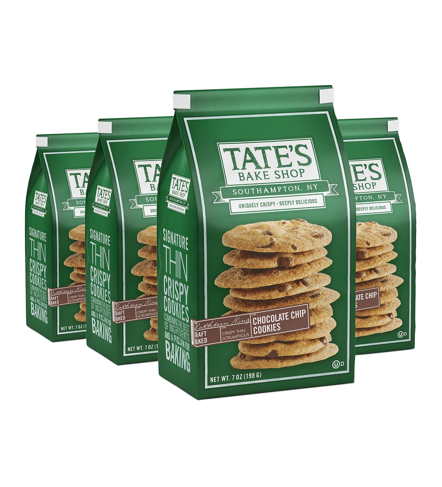 Tates Bake Shop Chocolate Chip Cookies - 4 Bags (7 oz each) | Delicious Gourmet Treats - Buy Online on GoSupps.com