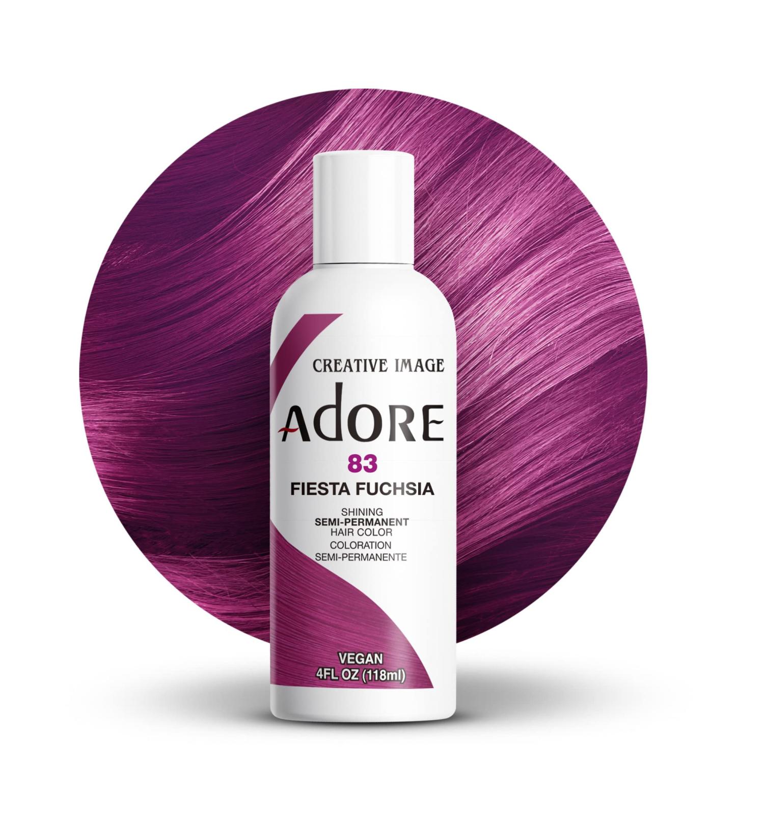 Adore Shining Semi Permanent Hair Colour 83 Fiesta Fuchsia 83 Fiesta Fuchsia 118 ml (Pack of 1) - Buy Online on GoSupps.com