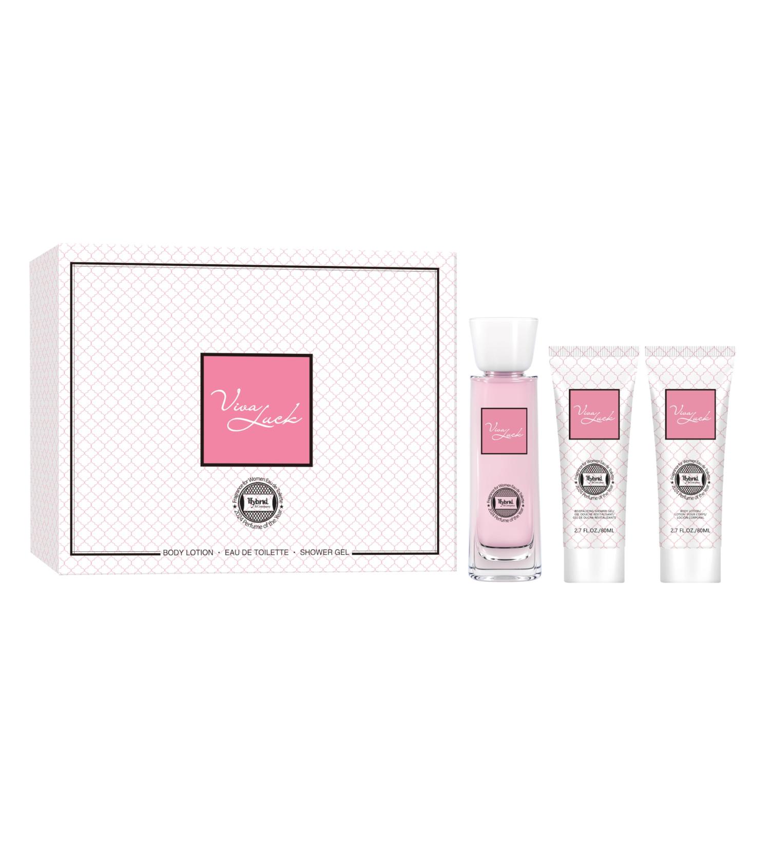 HyBrid & Company Women Viva Luck Envy 3 Pcs Gift Set 50ml-Perfume&80ml-Body Lotion&80ml-Shower Gel - Buy Online on GoSupps.com