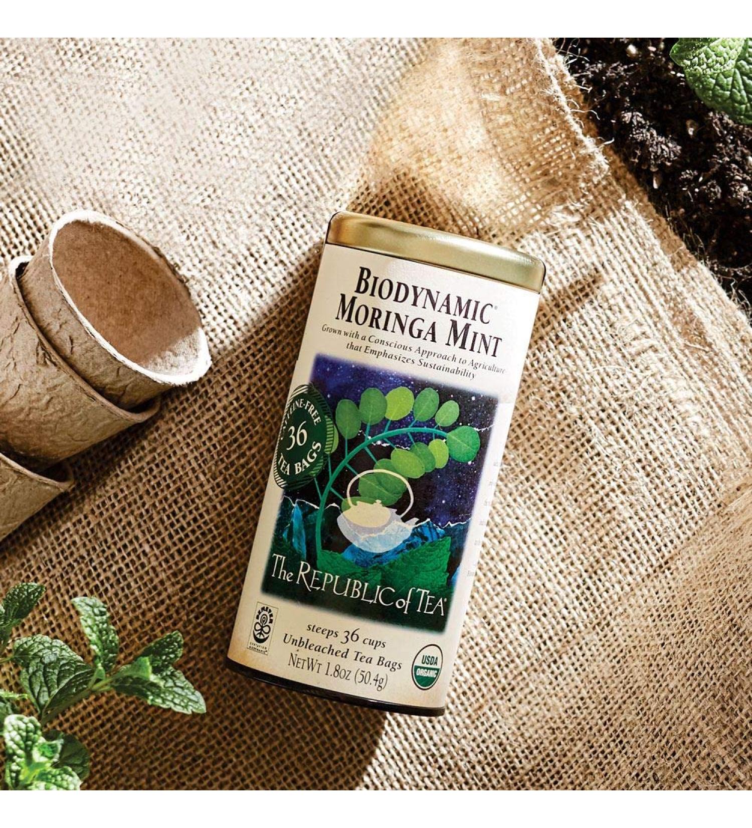 The Republic of Tea Biodynamic Moringa Mint Tea - 36 Count Pack - Buy Online on GoSupps.com
