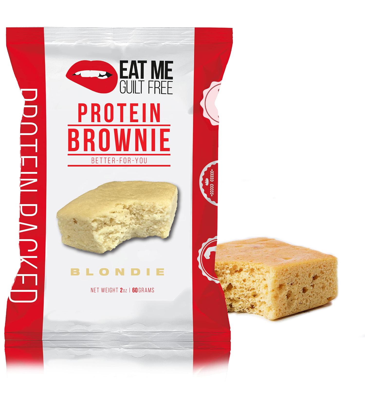 Eat Me Guilt Free Vanilla Blondie Protein Brownie - 12 Count, Low Carb, Low Sugar, Keto-Friendly - Buy Online on GoSupps.com