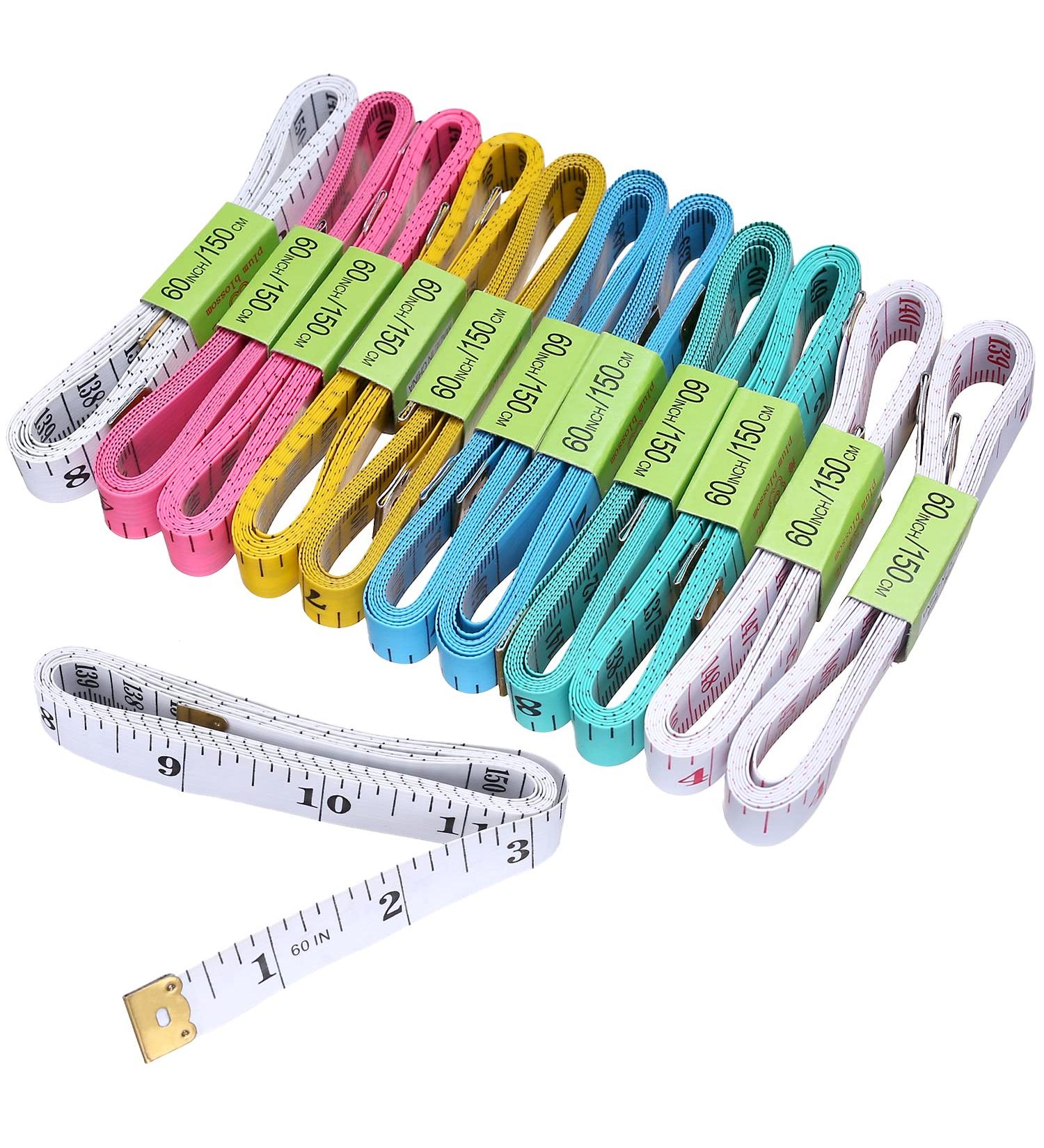 12 PCS Soft Tape Measures - 60-Inch/150cm Double-Scale Ruler for Sewing, Tailoring & Body Measurements - Buy Online on GoSupps.com