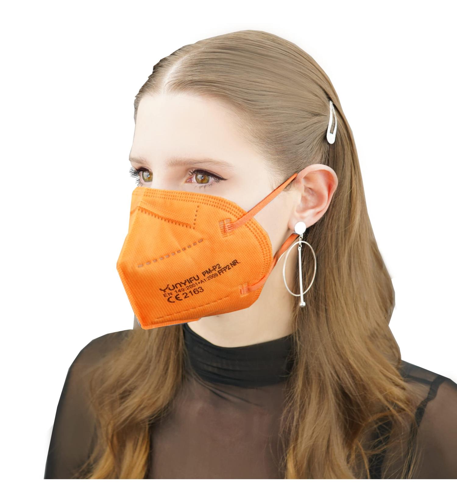 Promedicalcare FFP2 Colored Masks - Orange Mouth Protection (10 Single Pack) - Stylish and Safe International Shipping - Buy Online on GoSupps.com