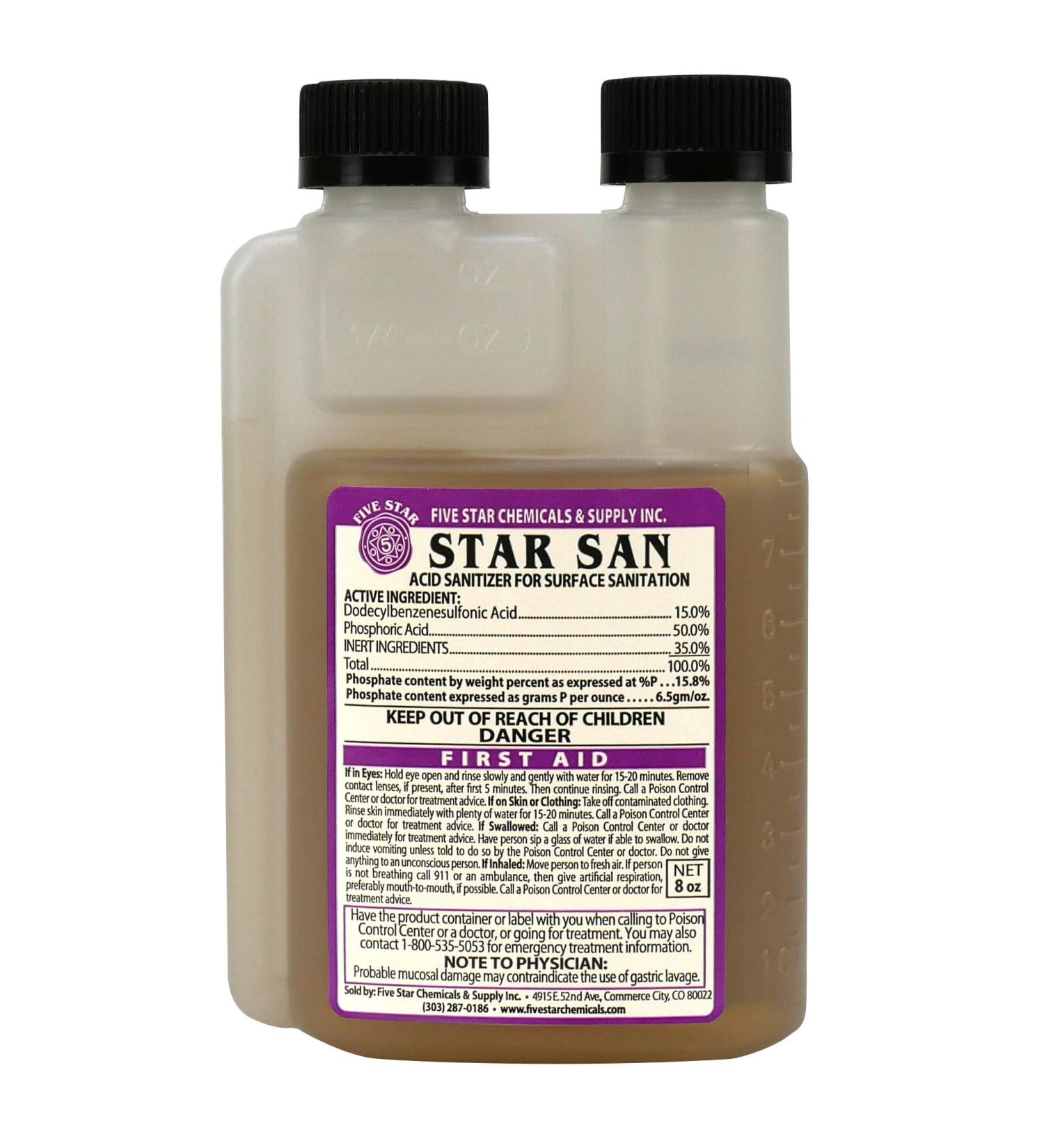 Five Star Star San 8 oz High Foaming Sanitizer - Effective Sanitizing Solution - Buy Online on GoSupps.com