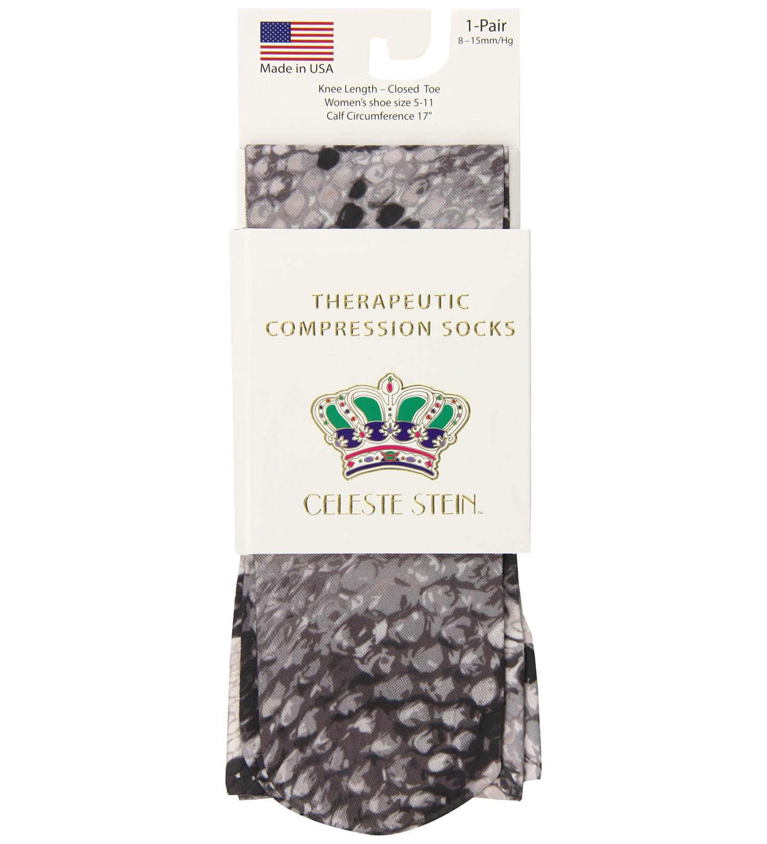 Celeste Stein Black Rattlesnake Compression Socks 8-15 mmHg - Therapeutic Support - Buy Online on GoSupps.com