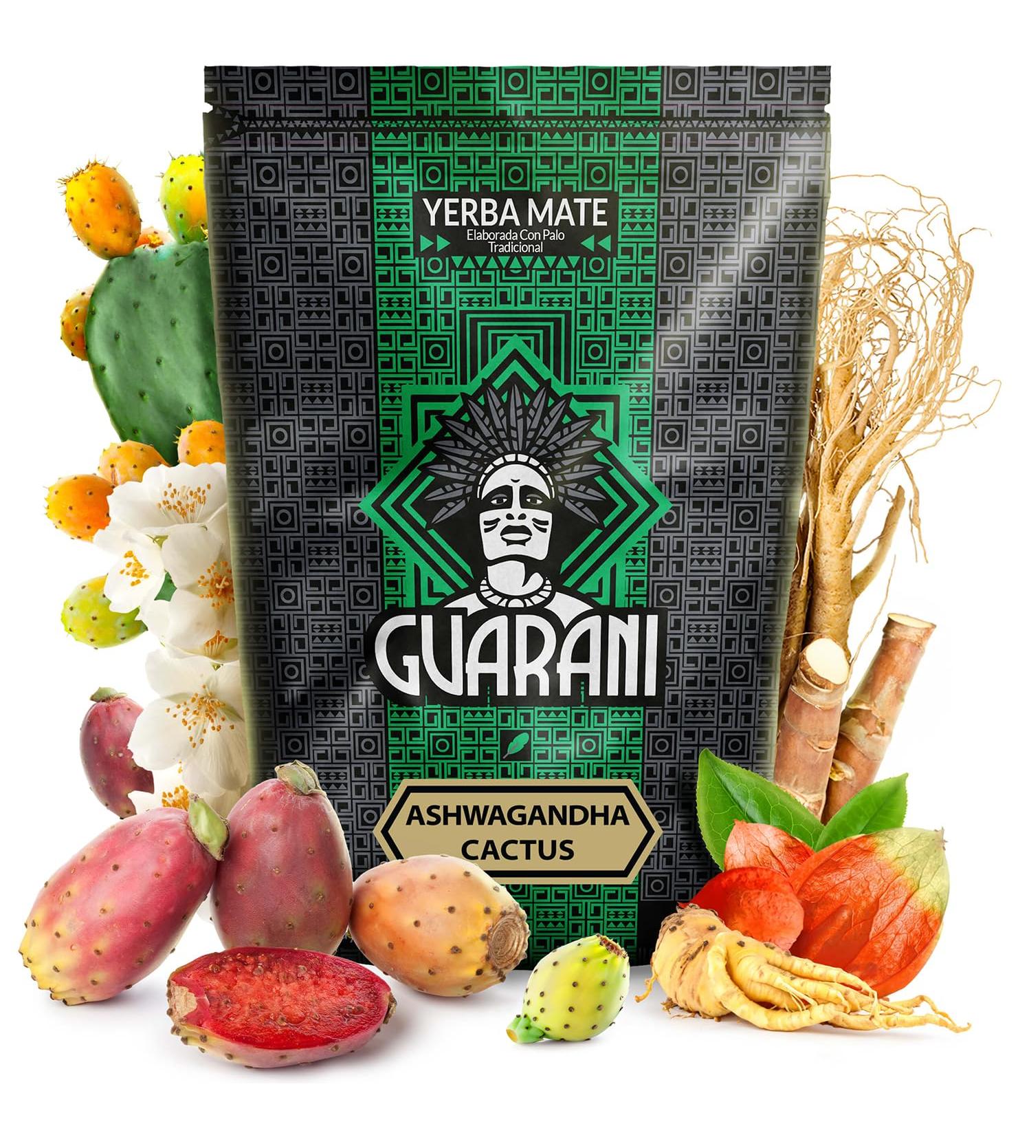 Guarani Ashwagandha Cactus 500g Yerba Mate du Paraguay avec Ashwagandha Ginseng Jasmin et Cactus M lange nergisant et Exotique - Buy Online on GoSupps.com