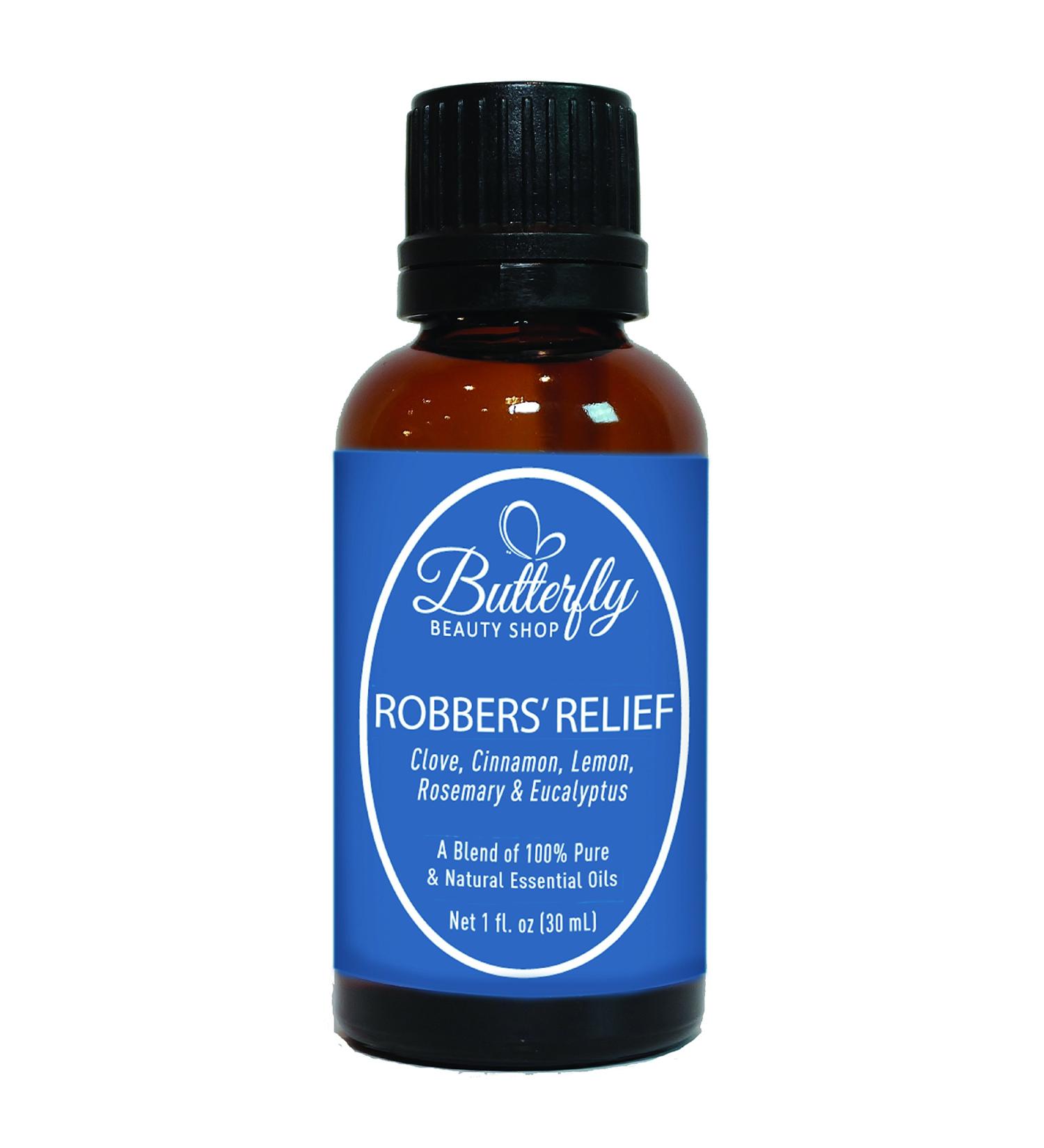 Robbers Relief 30mL - Compare to Thieves by Young Living | 5 Essential Oils Blend: Clove Cinnamon Lemon Rosemary Eucalyptus for Wellness - Buy Online on GoSupps.com