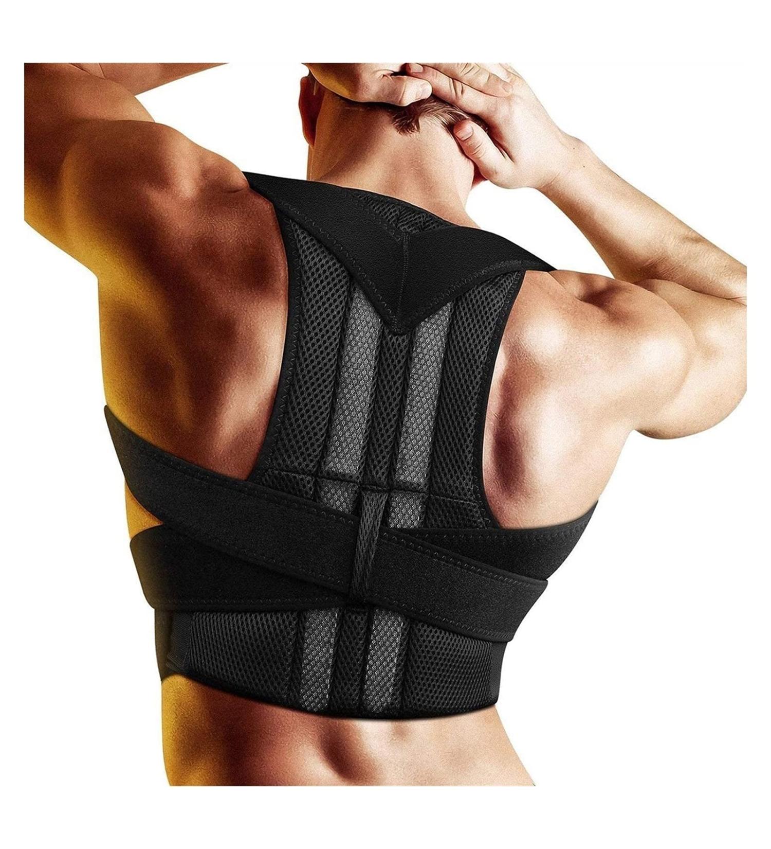 Back Brace Belt Posture Corrector for Women and Men Older Back Lumbar Pad Support Shoulder Posture Support Straightener Lumbar Support Belt (Size : 2XL) (Xx) (X) - Buy Online on GoSupps.com
