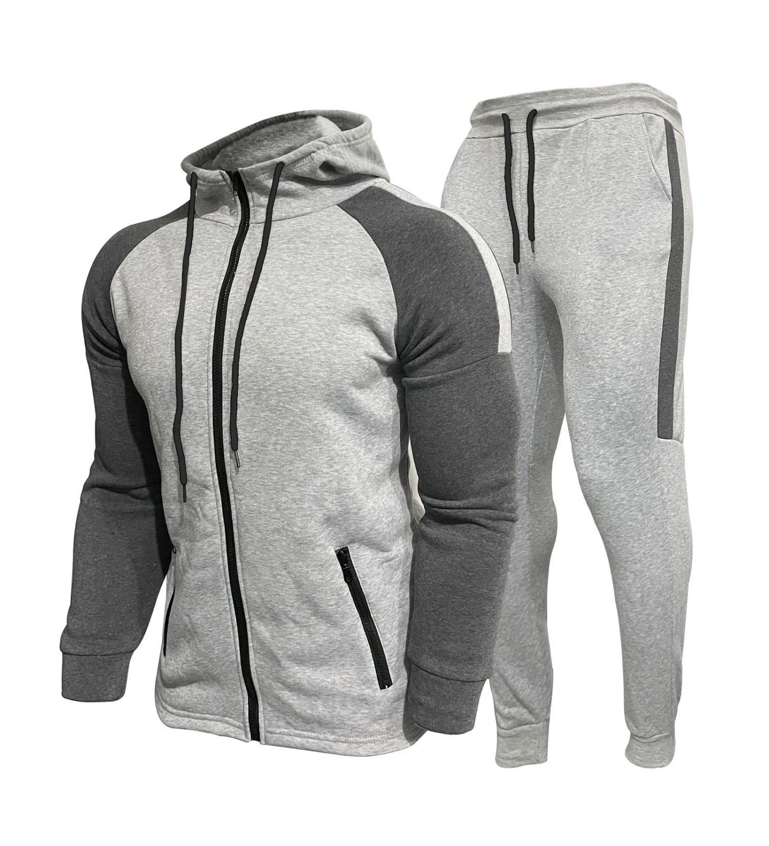 Shop Hanxiulin Men's Jogging Suit - Stylish Hooded Sports Jacket & Pants Set | XL Athletic Wear for Training & Exercise - Buy Online on GoSupps.com