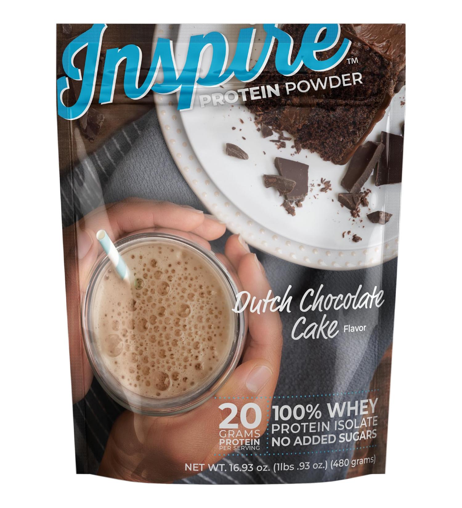 Inspire 20g Whey Protein Isolate Powder - Dutch Chocolate Cake (20 Servings) | Premium Protein Supplement for Muscle Growth & Recovery - Buy Online on GoSupps.com