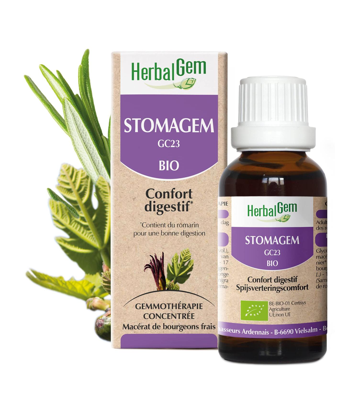 HerbalGem Stomagem Organic Gemmotherapy Complex Concentrated Digestive Balance 30 ml - Buy Online on GoSupps.com