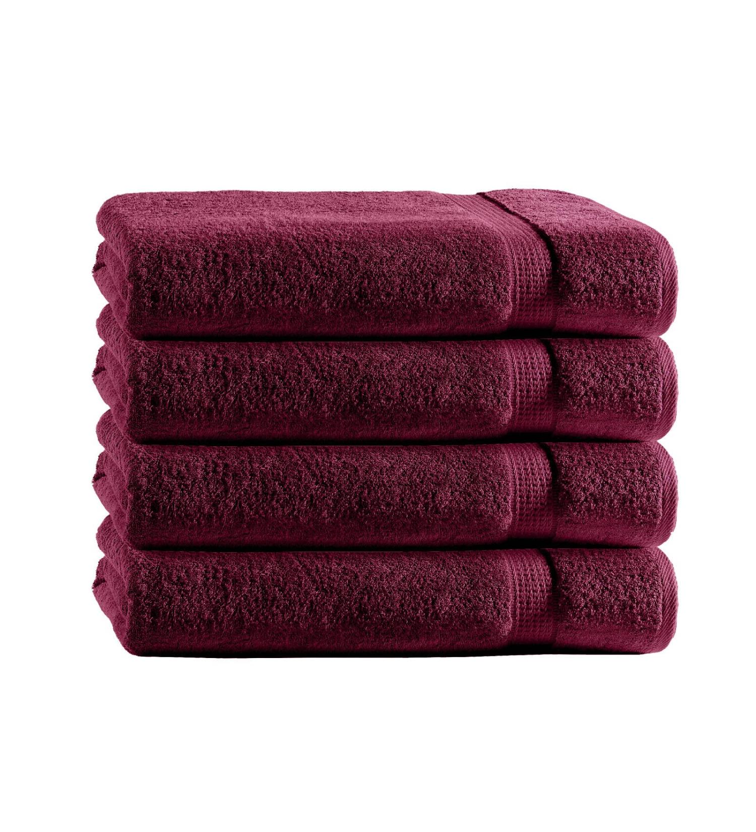 Class Home Collection Terry Guest Towels - 100% Cotton Bordeaux 30x50 cm Pack of 4 | Premium Quality International Shipping - Buy Online on GoSupps.com