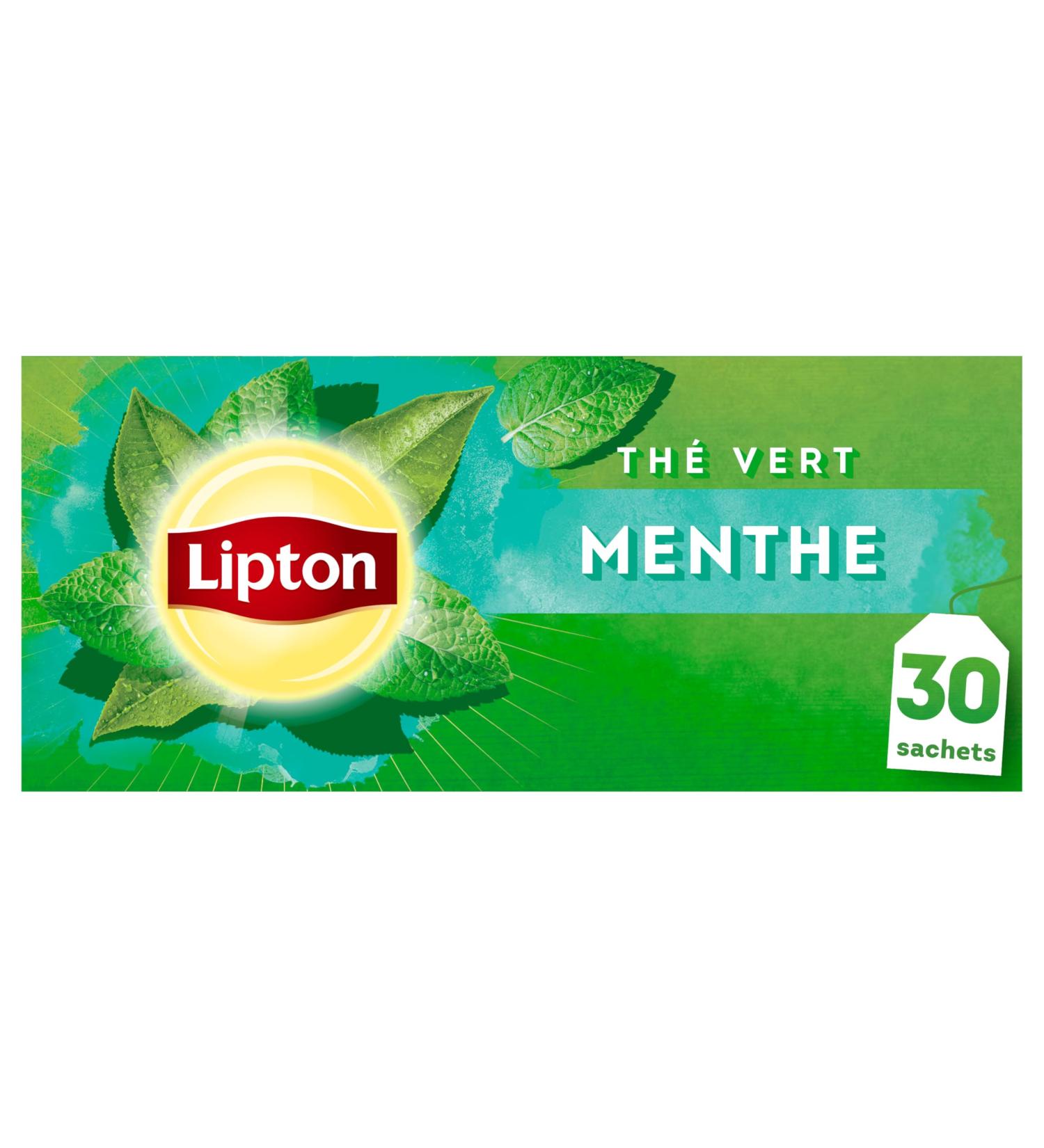 Lipton Green Tea Green Tea from Asia Cold or Hot Infusion Mint Taste Freshness 100% Natural Origin Ingredients 30 sachets - Buy Online on GoSupps.com