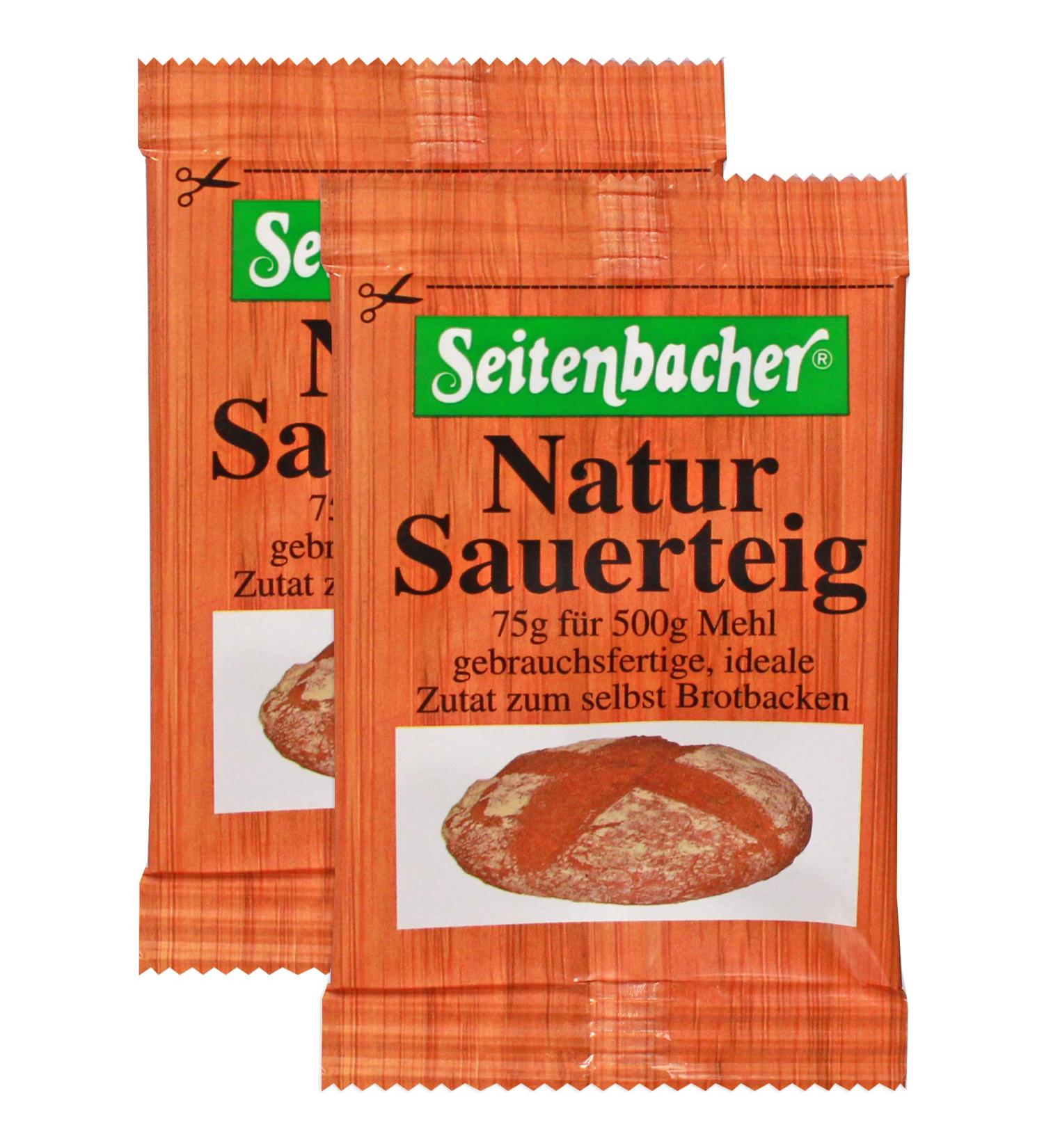 Seitenbacher Natural Sourdough I 2 Portion Bags I Liquid I Immediate Use I Pack of 3 (3 x 150 g) - Buy Online on GoSupps.com