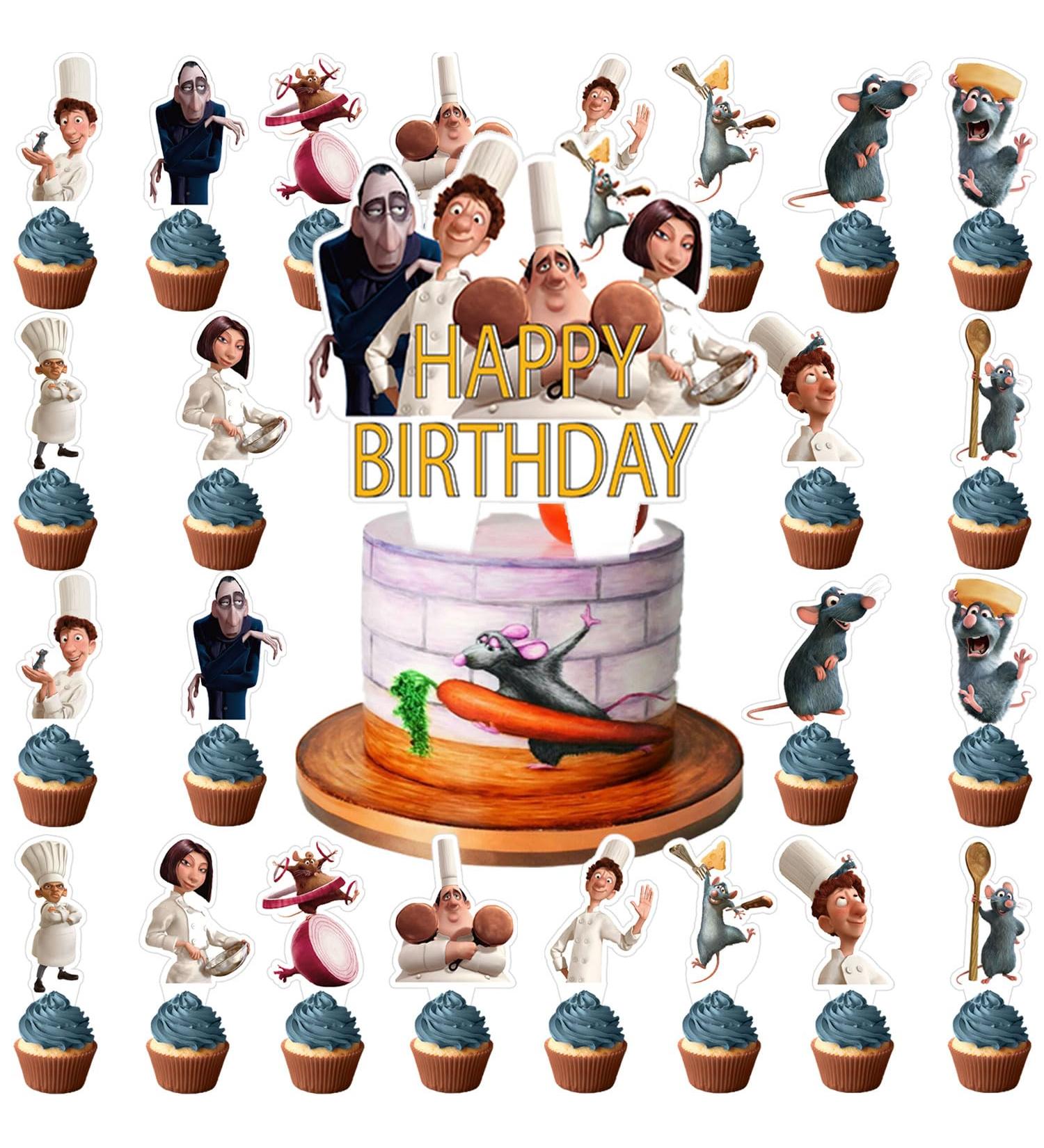 37 Pieces Cartoon Ratatouille Cake Topper Ratatouille Movie Themed Party Supplies Cupcakes Kids BirthdayDecorations Cute Cartoon Ratatouille Cake Decorations for Cartoon Dog Party Supplies Decor - Buy Online on GoSupps.com