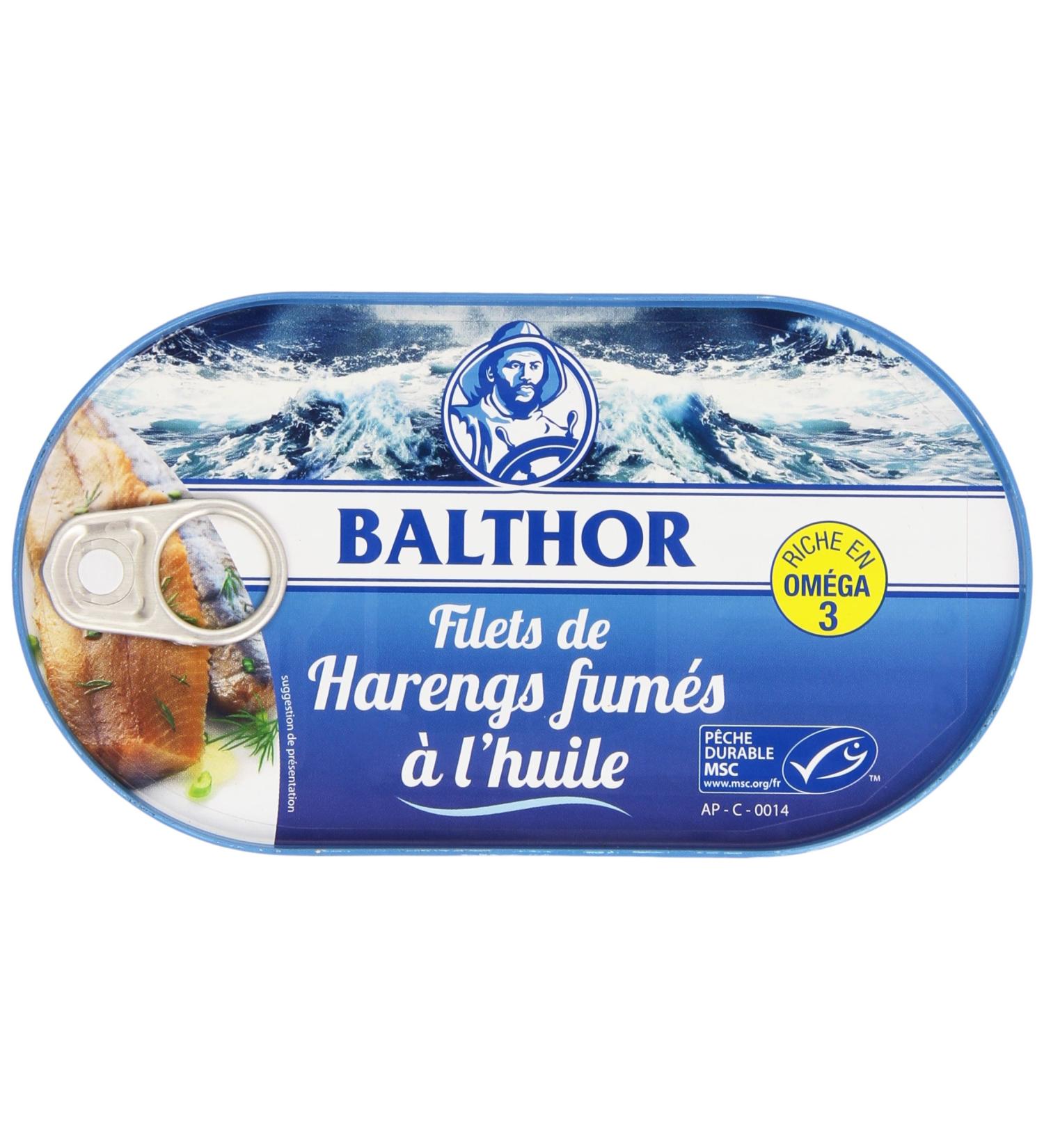 Balthor Smoked Herring Fillets in Oil 130g - Buy Online on GoSupps.com